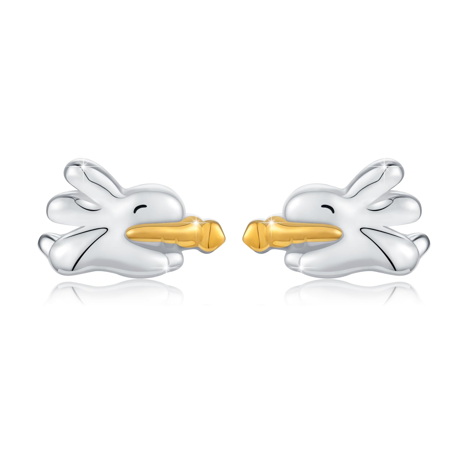 Rabbit Earrings Sterling Silver - Silver Stud-image-e7a35494-899e-453f-b16a-11ea3e987640-112805