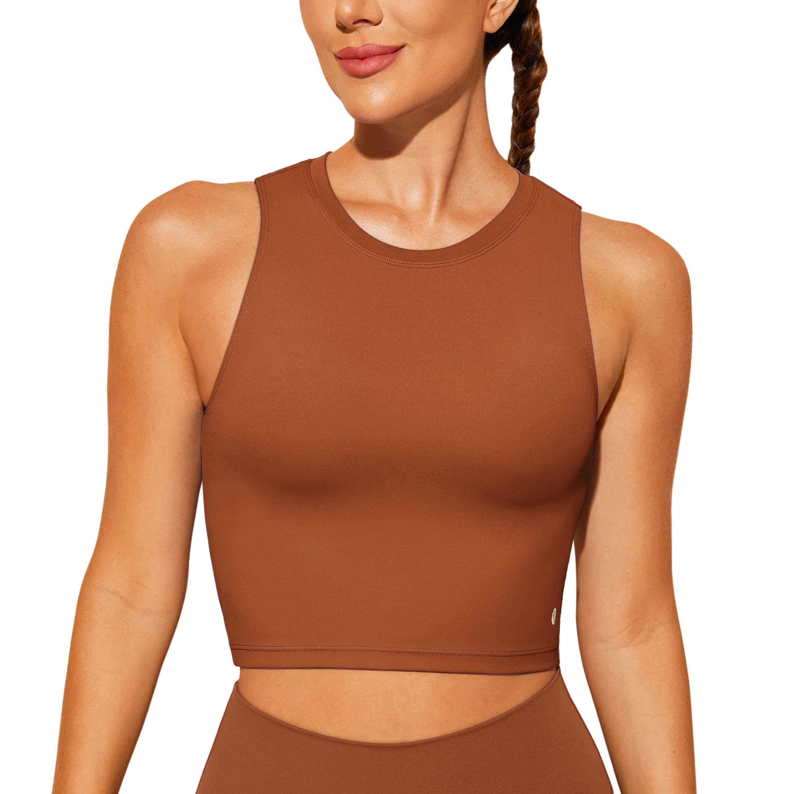 Women's Longline Sports Bra - Coffee Brown L-image-a30de282-9977-443b-bd8a-146fd0d85bdc-102608