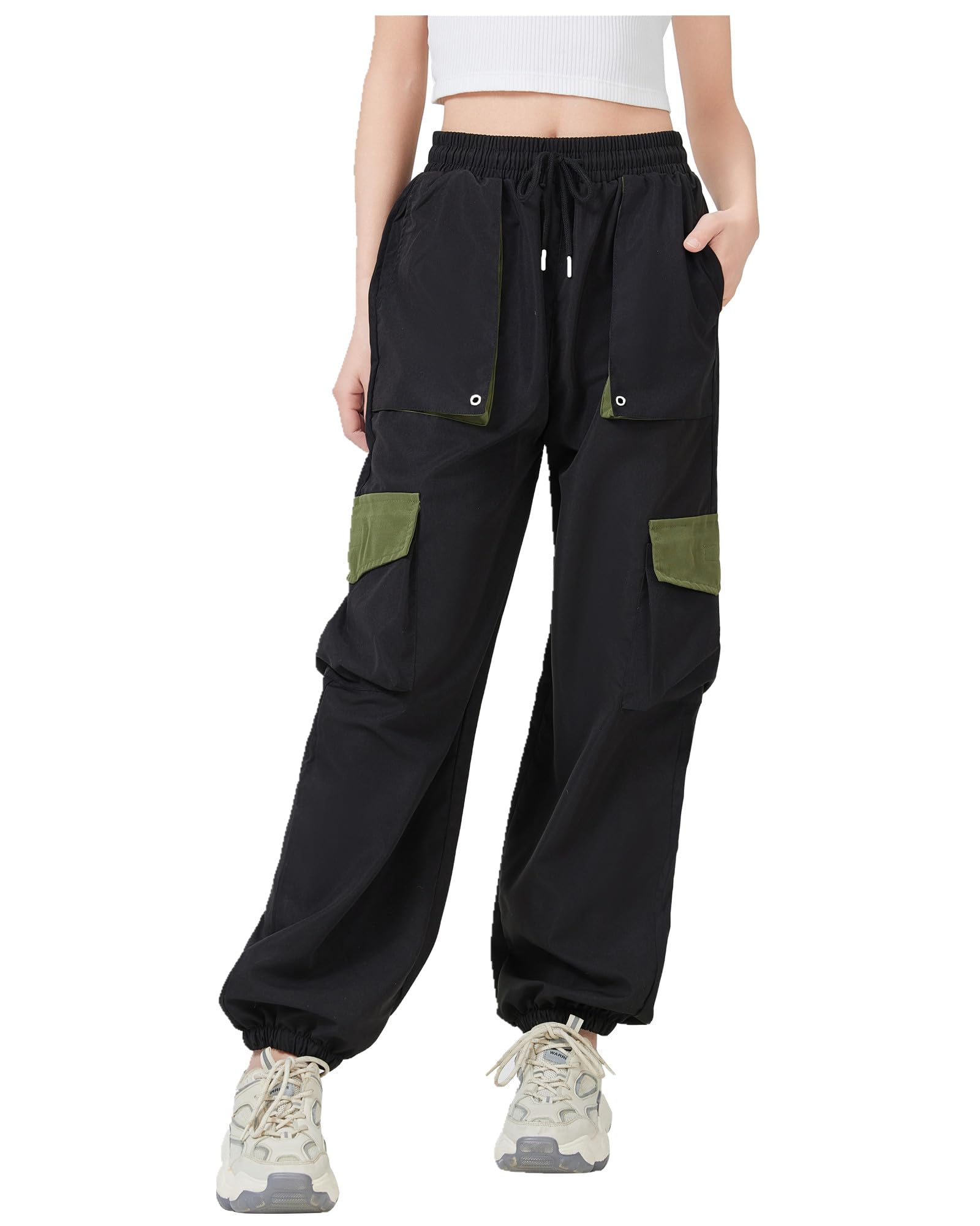 Women's Cargo Harem Trousers - Black XL-image-7a6b2f6f-f2c0-47d2-bc99-aed4edd01f2f-115469