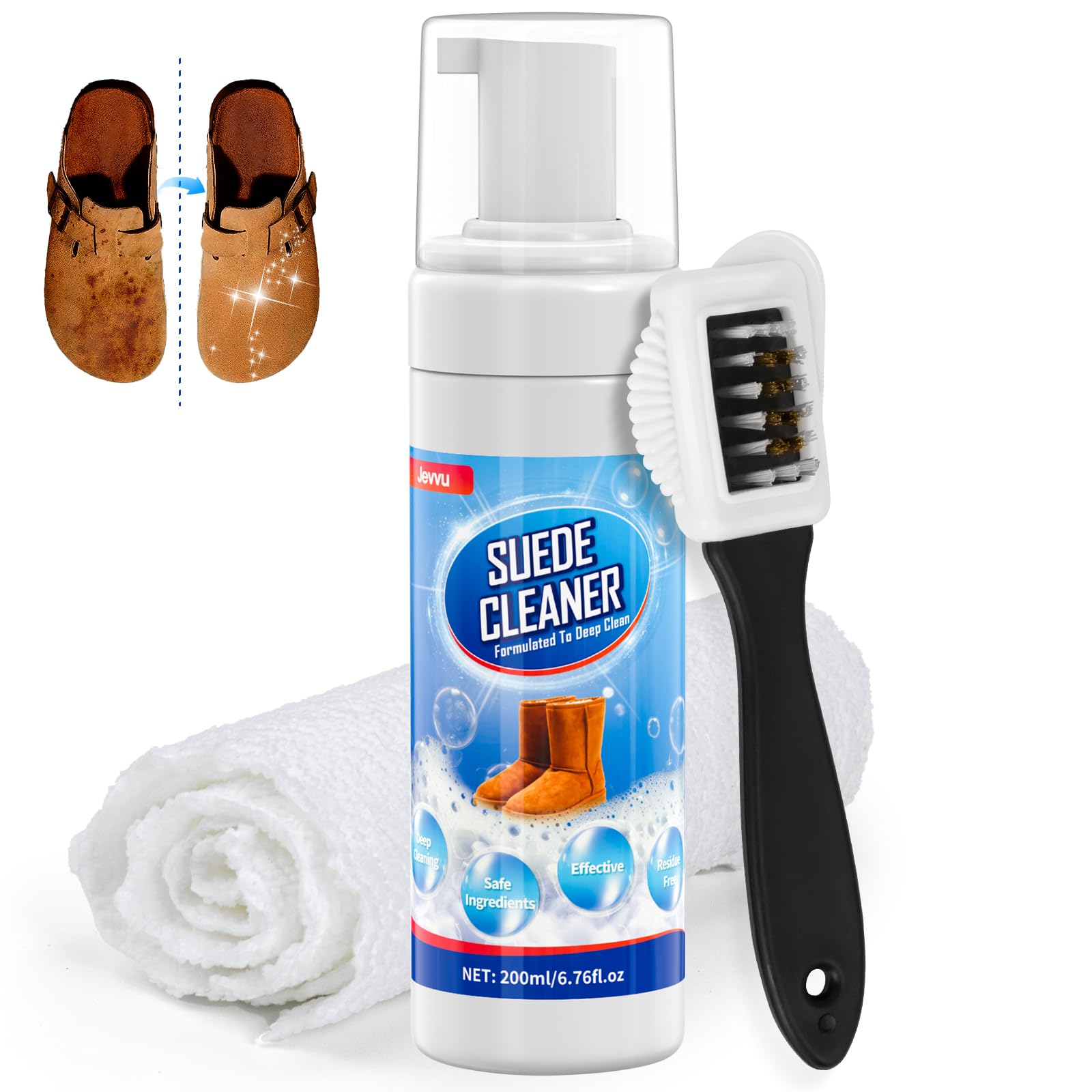 Suede & Nubuck Shoe Cleaning Kit with Brush - Removes Dirt & Stains, Gentle for Canvas & Leather-image-a898c2a4-6017-495f-9b13-22c34cc5425b-67261