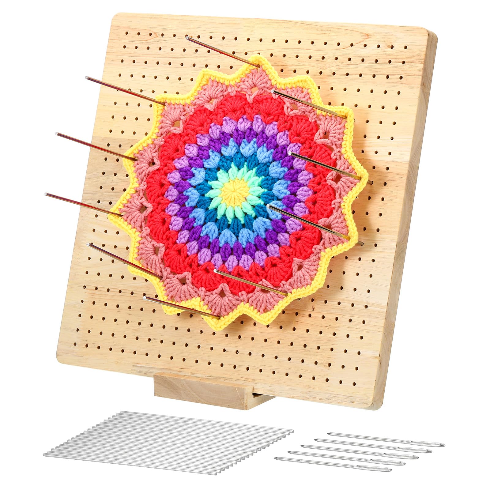 Crochet Blocking Board with Pins - Beige 13"-image-afe92b80-3e33-448f-9d29-21ea31e7a74b-96759