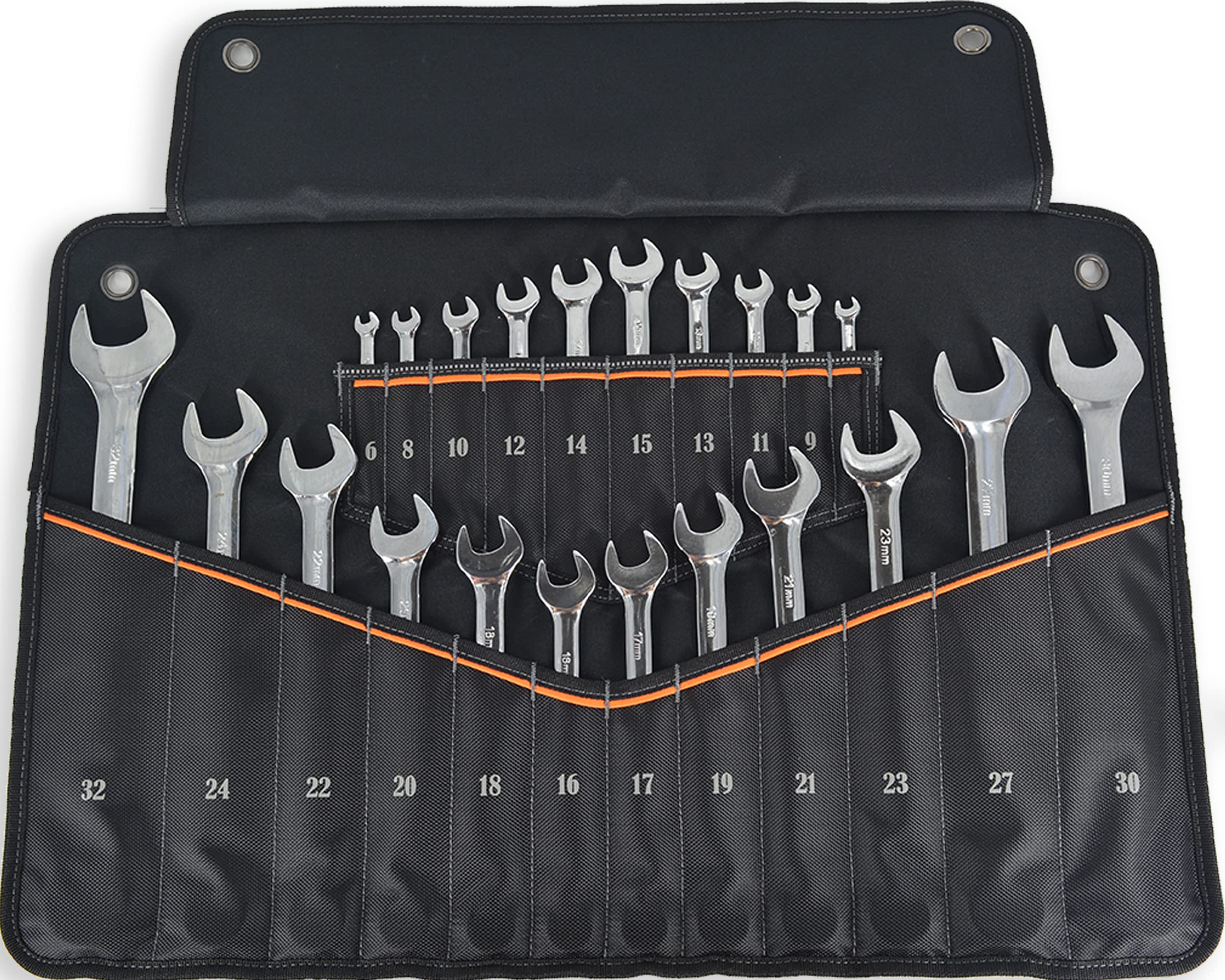 22-Pocket Wrench Tool Roll - Black Canvas-image-72aff1ad-5f8c-494d-a513-e2062f618b51-87149