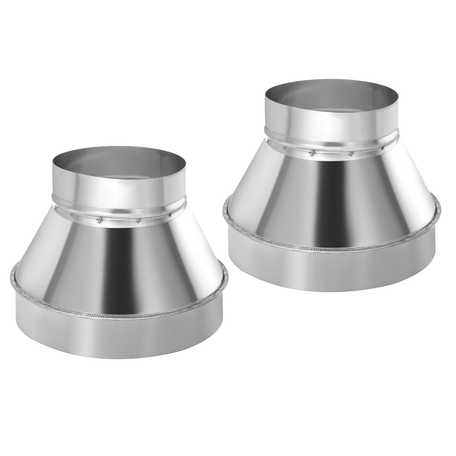 Round Duct Reducer Connector - 8in to 5in Silver-image-8dff6da1-cc90-4400-ba29-c684486100b2-85642
