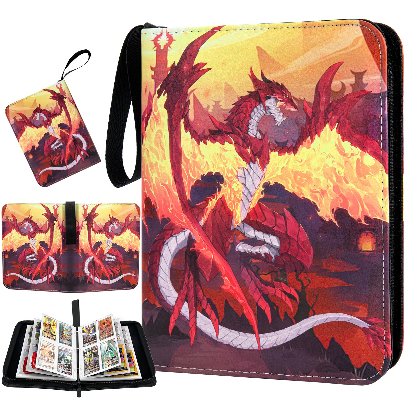 Premium Trading Card Binder With Sleeves - Holds 400 Football Cards, Port Premium Trading Card Binder With Sleeves - Holds 400 Football Cards, Port