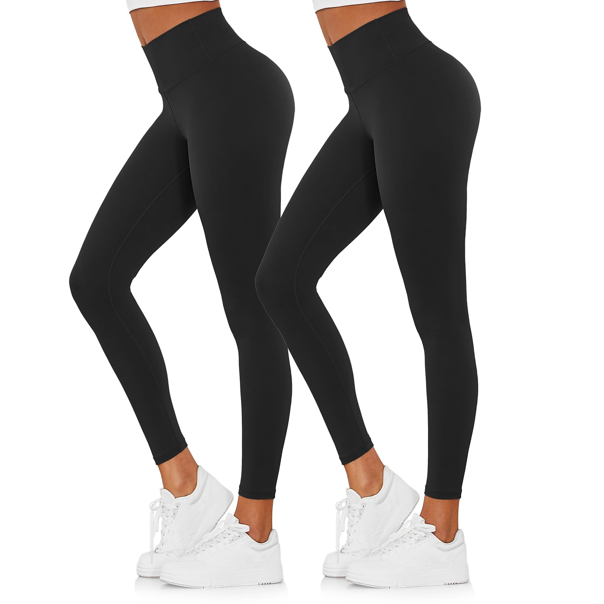 High Waisted Gym Leggings for Women - Tummy Control Yoga Pants, Black, Size L - Bargain Price-image-7cb63428-7f1b-411f-8208-7243300a0245-67169