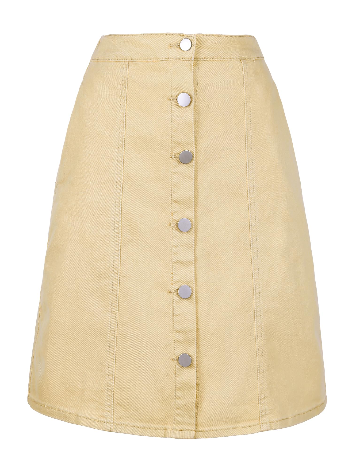 Allegra K Women's Denim Skirt Knee Length with Pockets High Waist-image-a56bb3e8-5902-4bc5-9e6b-5c4a7e78e80b-62428