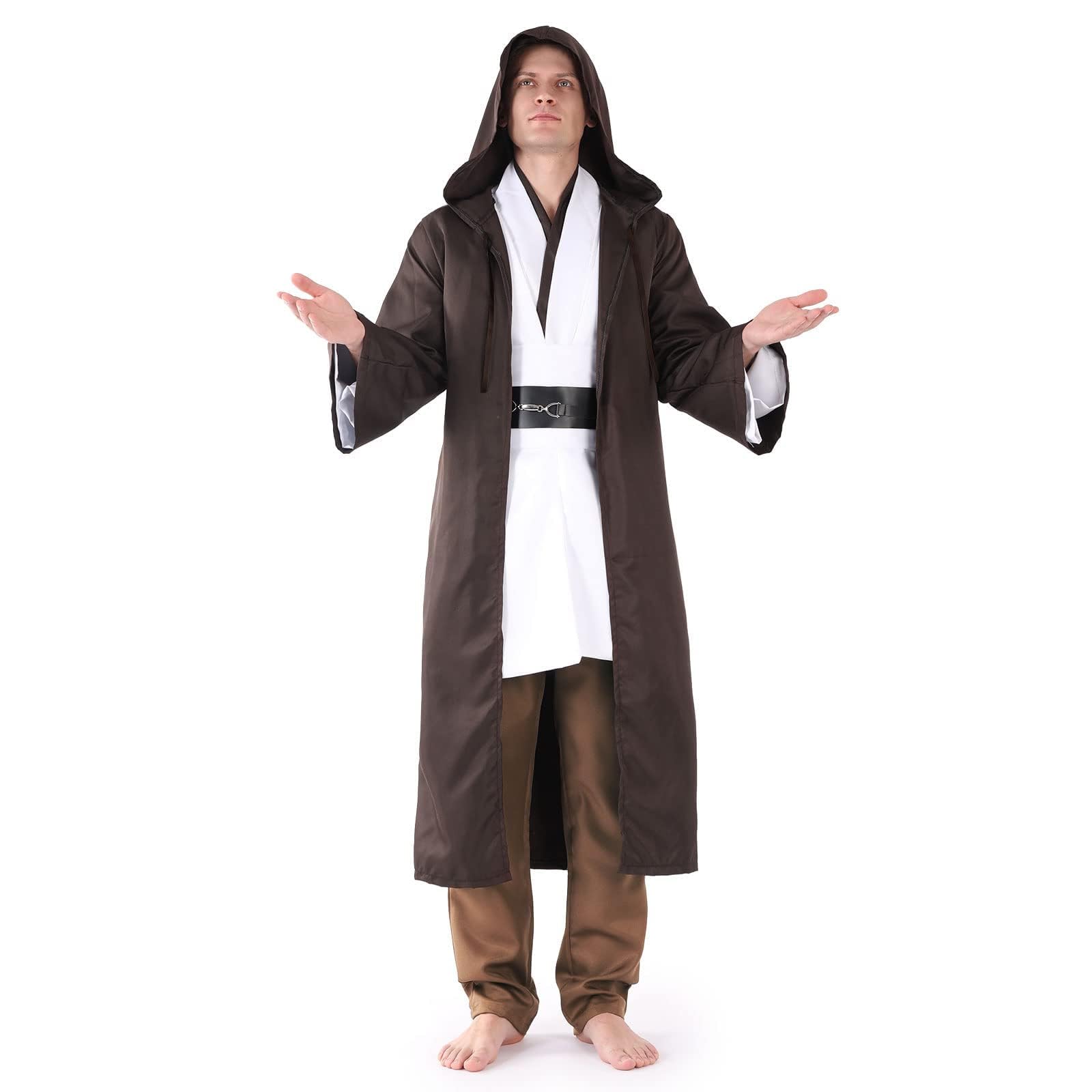Adult Jedi Costume Full Set - Hooded Tunic, Medieval Cosplay Outfit for Halloween-image-b1caab3b-638c-4e3d-aed9-f97c5ac50a9b-76908