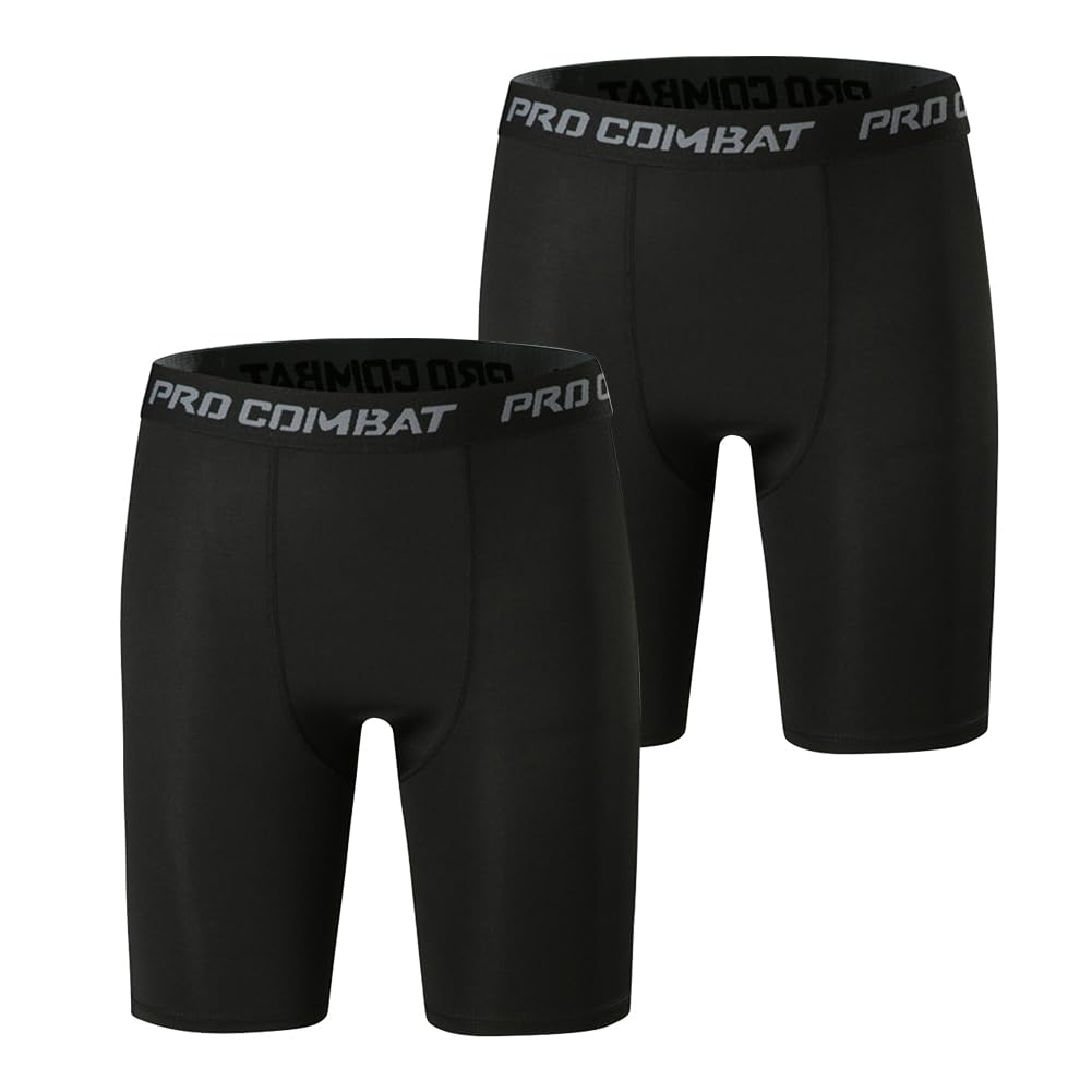 HYCOPROT Kompressions-Shirt Für Jungen - Kurzarm Sportshirt Mit 4-Wege-Stretch