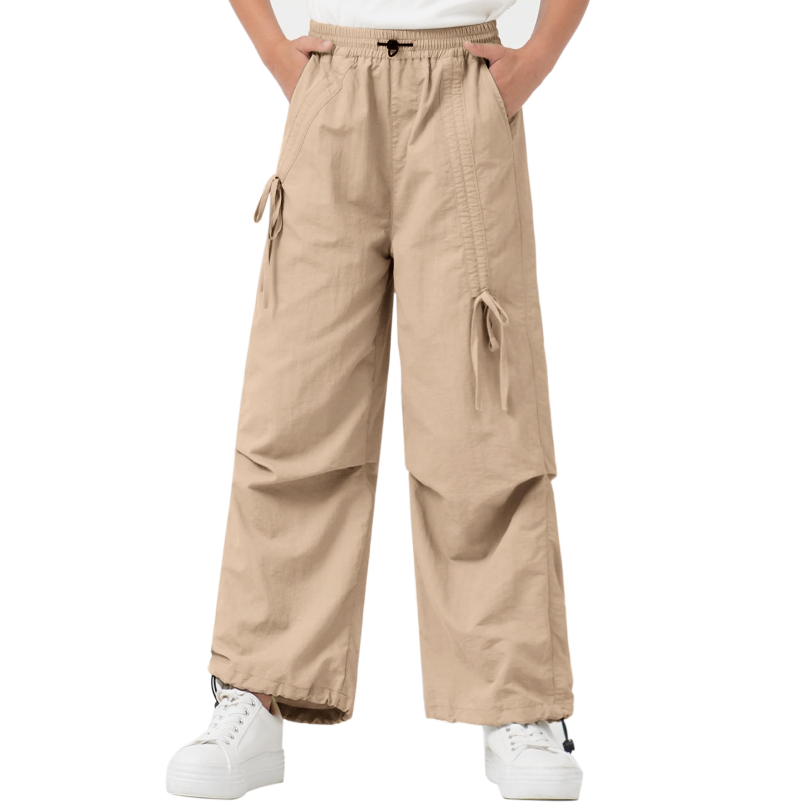 Rolanko Girls Baggy Cargo Trousers, Adjustable Elastic 13-15 Years/170-image-eae70275-fbf2-433a-a72c-a8591b1a762b-58941