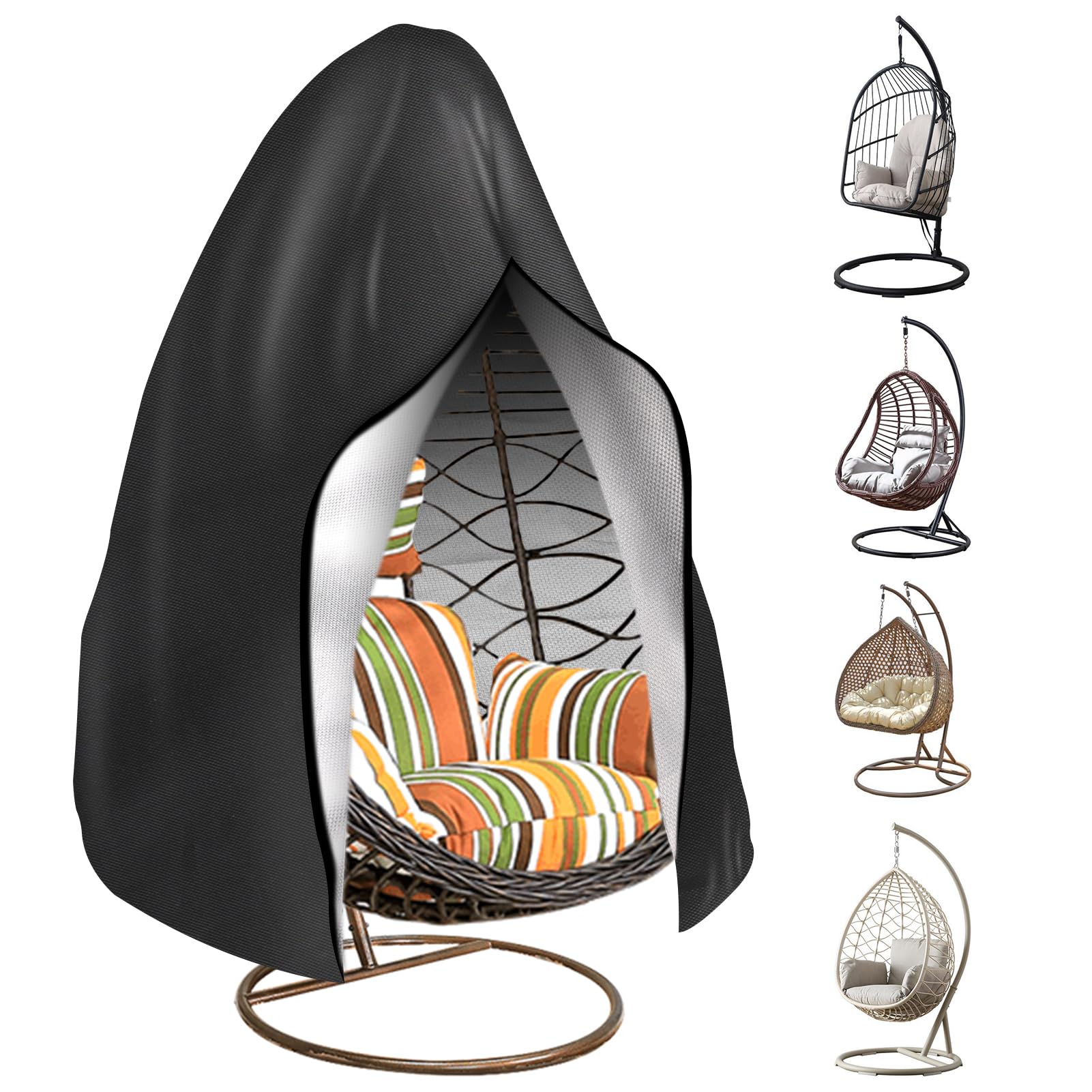 Hanging Egg Chair Cover - 230x200cm Black-image-ef74ad9d-31b2-45fe-b59a-8909156d4c3e-90048