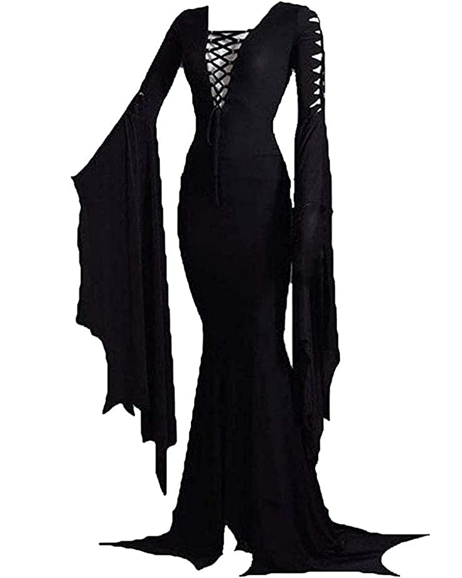 Women's Lace-Up Gothic Party Dress - Black S-image-6a6a724e-1846-4e46-a5ae-9b8a1279ad74-117244