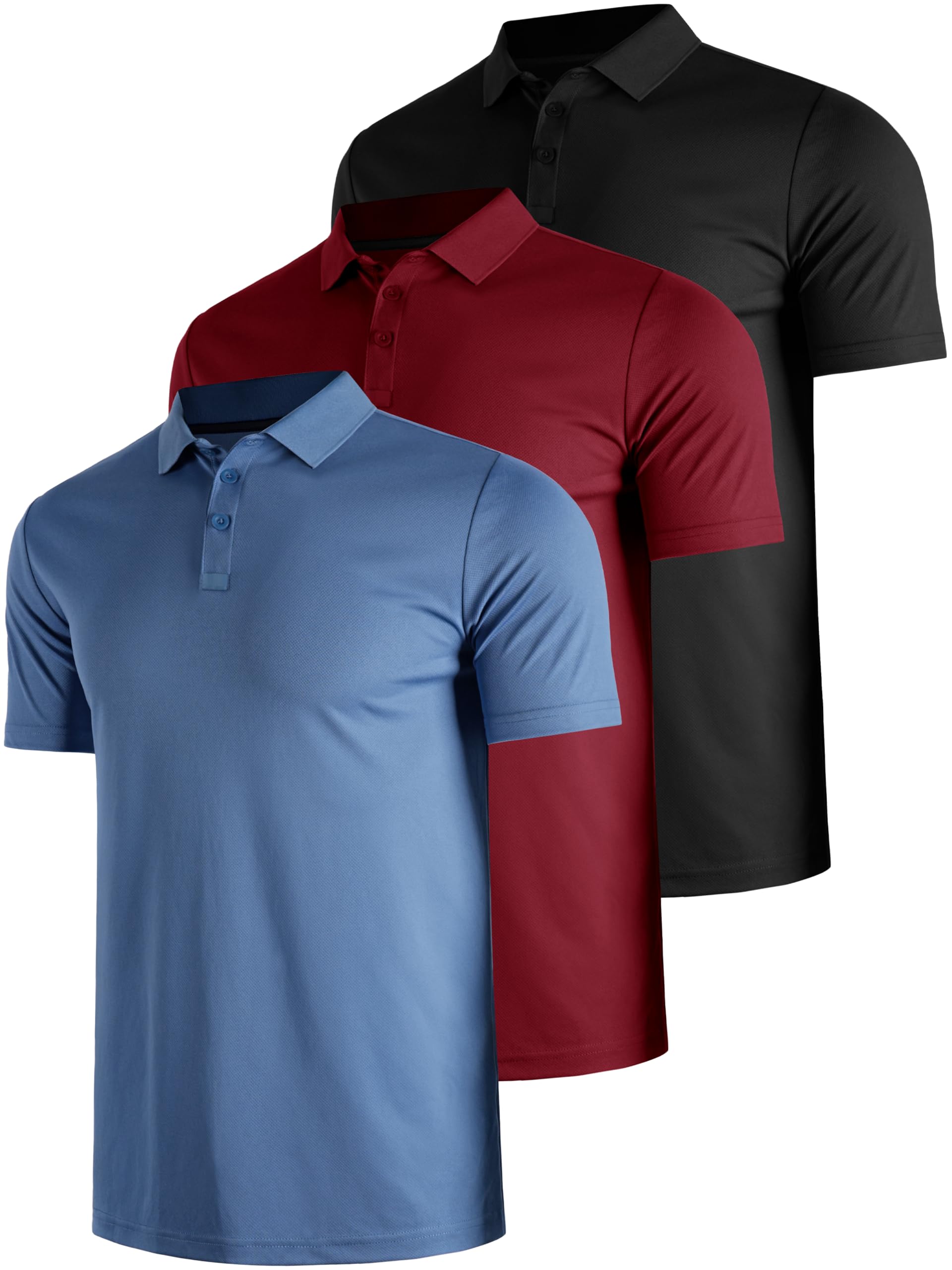 Men’s Quick-Dry Polo Shirts 3 Pack - Multicolour 1 M-image-3a2296b4-5437-404d-bc24-46b5b2c9cfa7-115957
