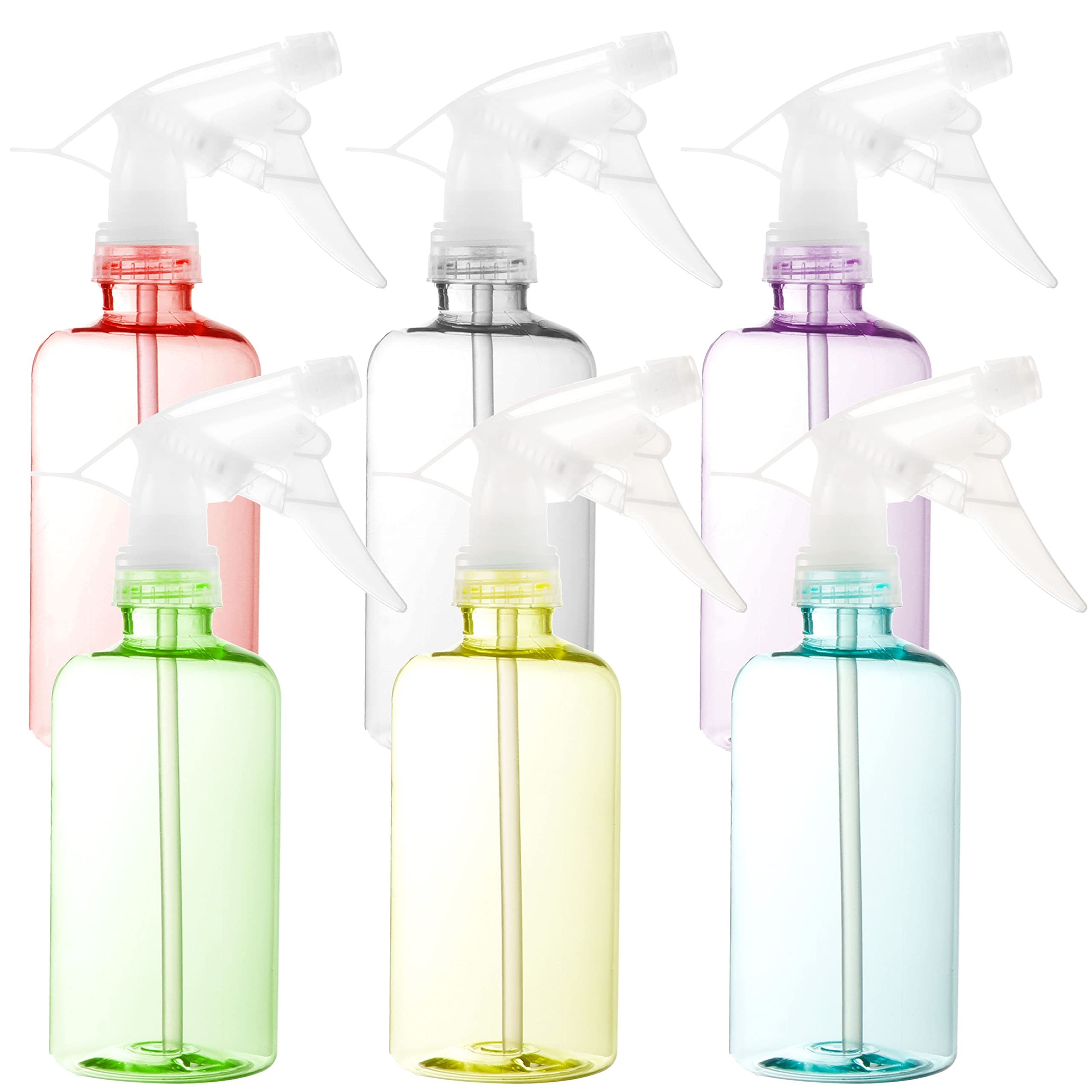 Youngever Pack Empty Plastic Spray Bottles, Color 6 Solutions(350ML)-image-4dd45d96-c02e-4a02-a3e2-7d3b95038562-63744