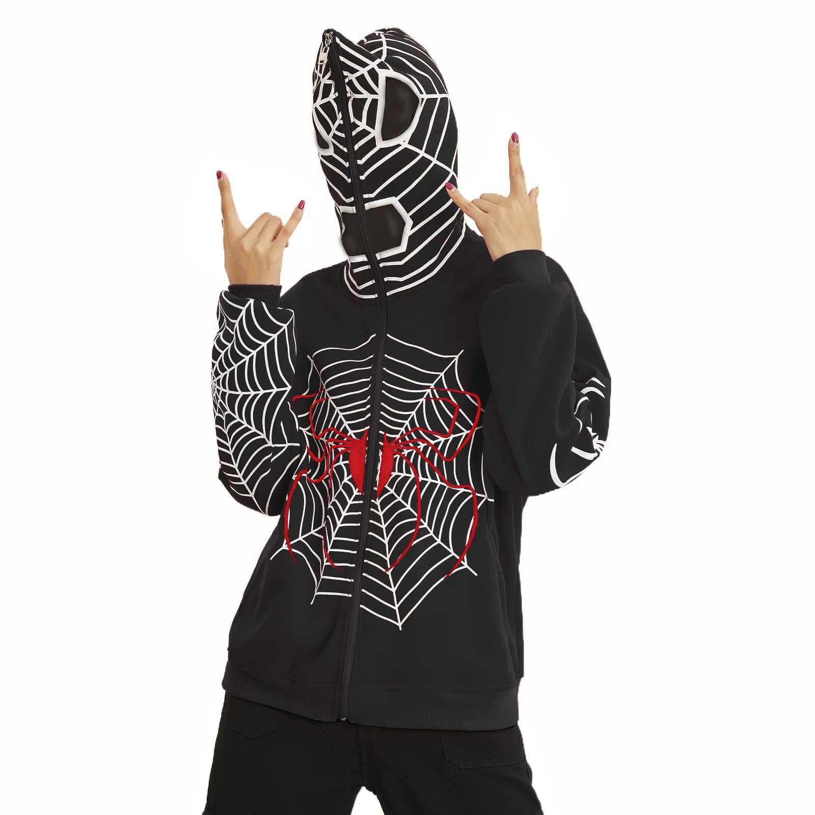 Women's Gothic Spider Hoodie - Black L-image-950281e5-499d-4ef0-b6c0-aa81913ef2b1-120772