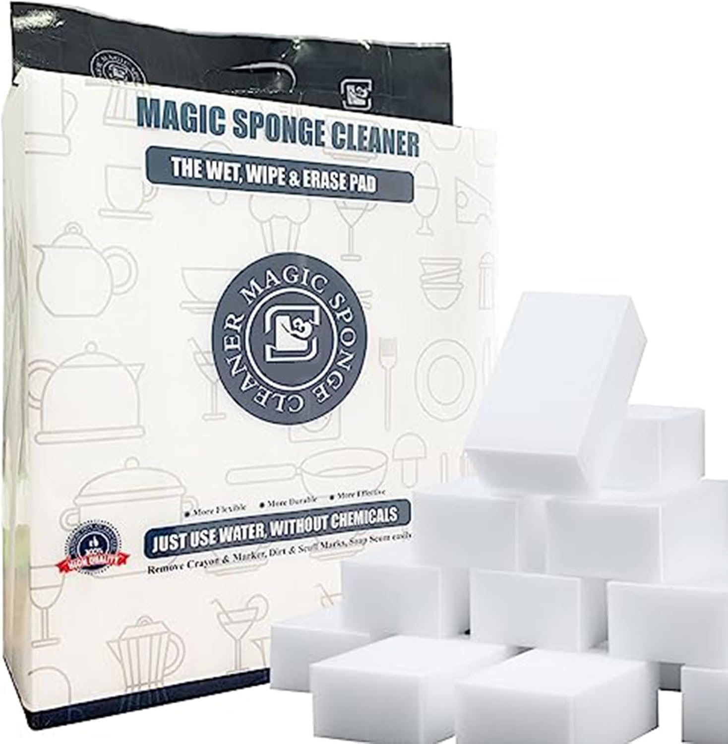 Foamworld 50pcs Extra Thick Magic Sponge Erasers - Multifunctional Cleaning Pads for Kitchen & Home-image-d677bc78-7598-4073-8d85-3cf6b1c6047f-54783