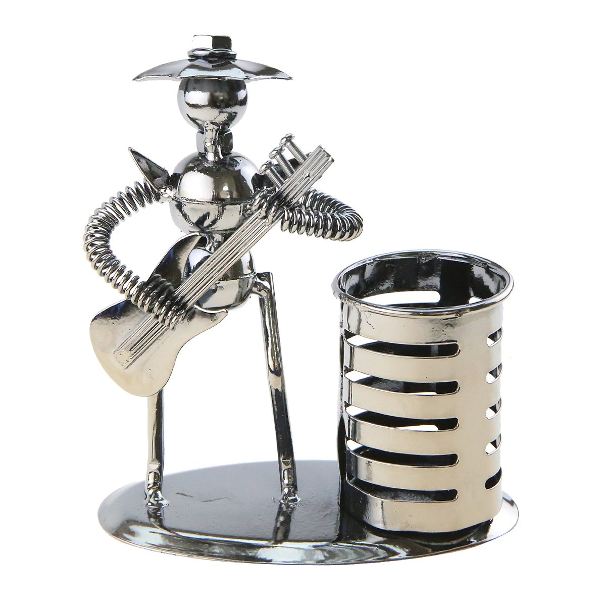 Unique Metal Iron Art Musician Pen Holder - Electric Guitar Performer Desk Decor-image-9b24411e-f134-4aab-8406-505388d81574-57467
