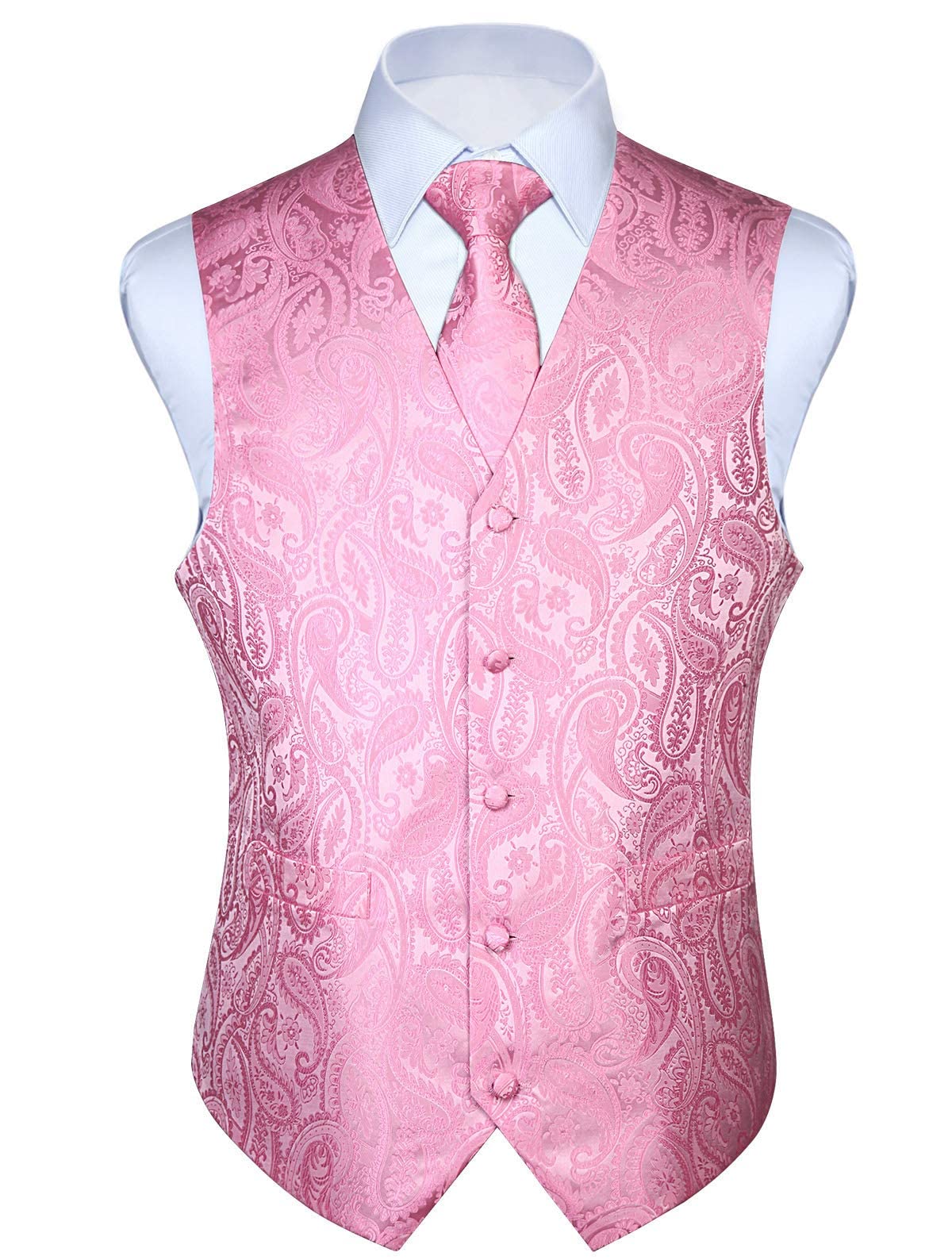 Men's Paisley Waistcoat Set - Light Pink 5XL-image-a885a8e7-c59c-49d1-9441-b26e7bda4465-103916