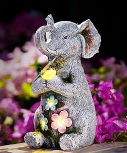 Solar Elephant Garden Ornament - Elephant One Size-image-e38a069b-7c38-456a-b2d5-e3dd36de2c19-104482