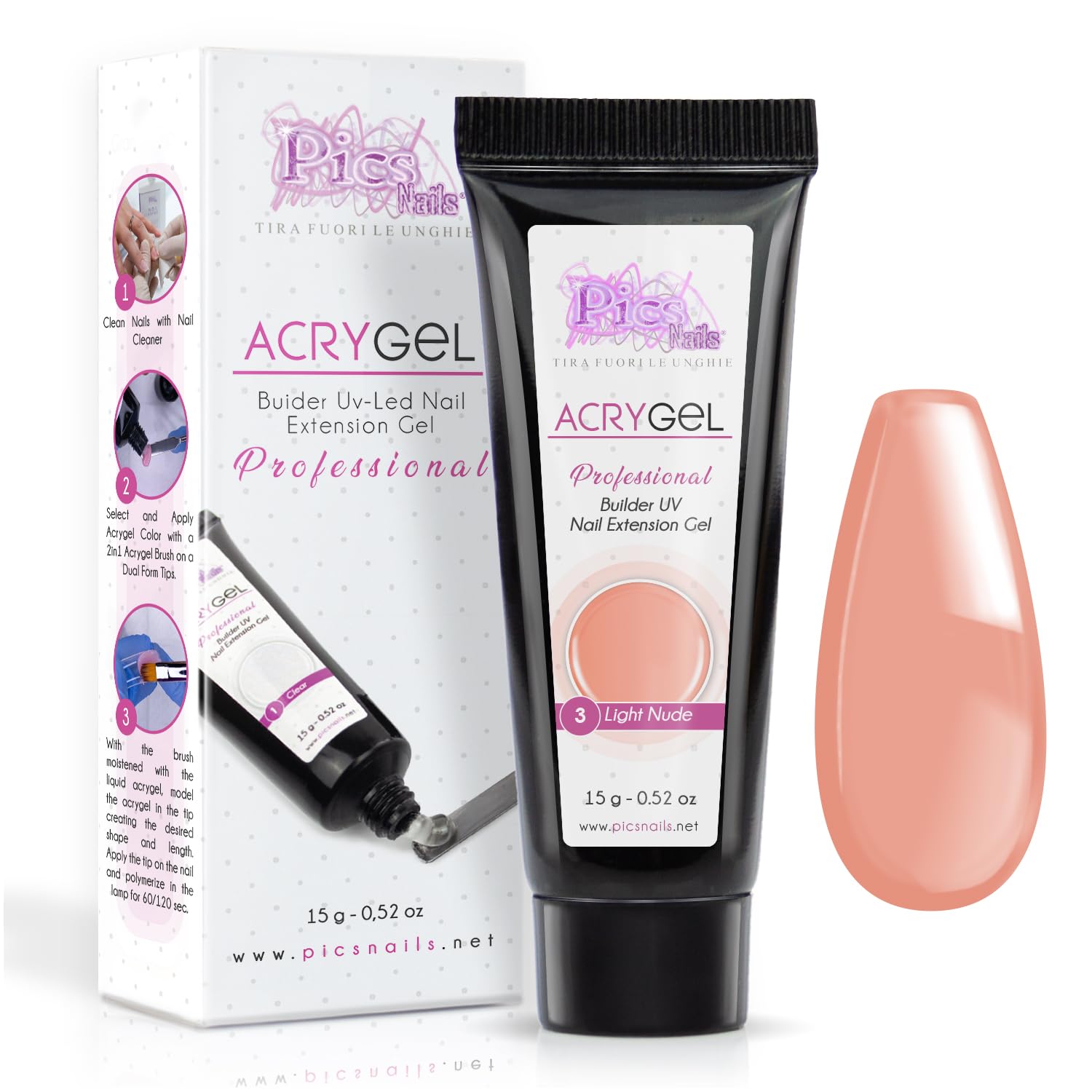 Hema-Free Builder Gel Nail Extension - Light Nude 15g Tube for Long-Lasting Acrylic Nails-image-ae978981-9267-42bc-ae93-e55ca562778c-57049