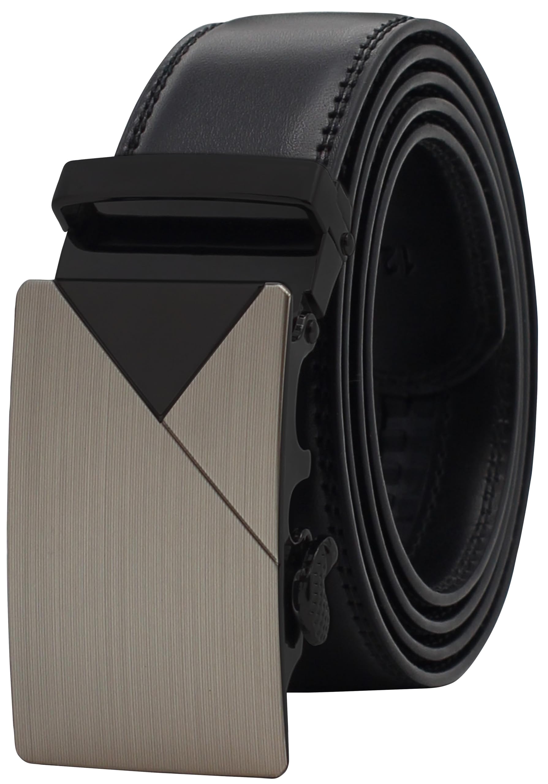 RAK Men's 100% Leather Ratchet Belt with Adjustable Zinc Alloy Buckle - Black, 120cm-image-f6de31e1-a0f6-441a-bdc1-2d32d3030ddc-63452