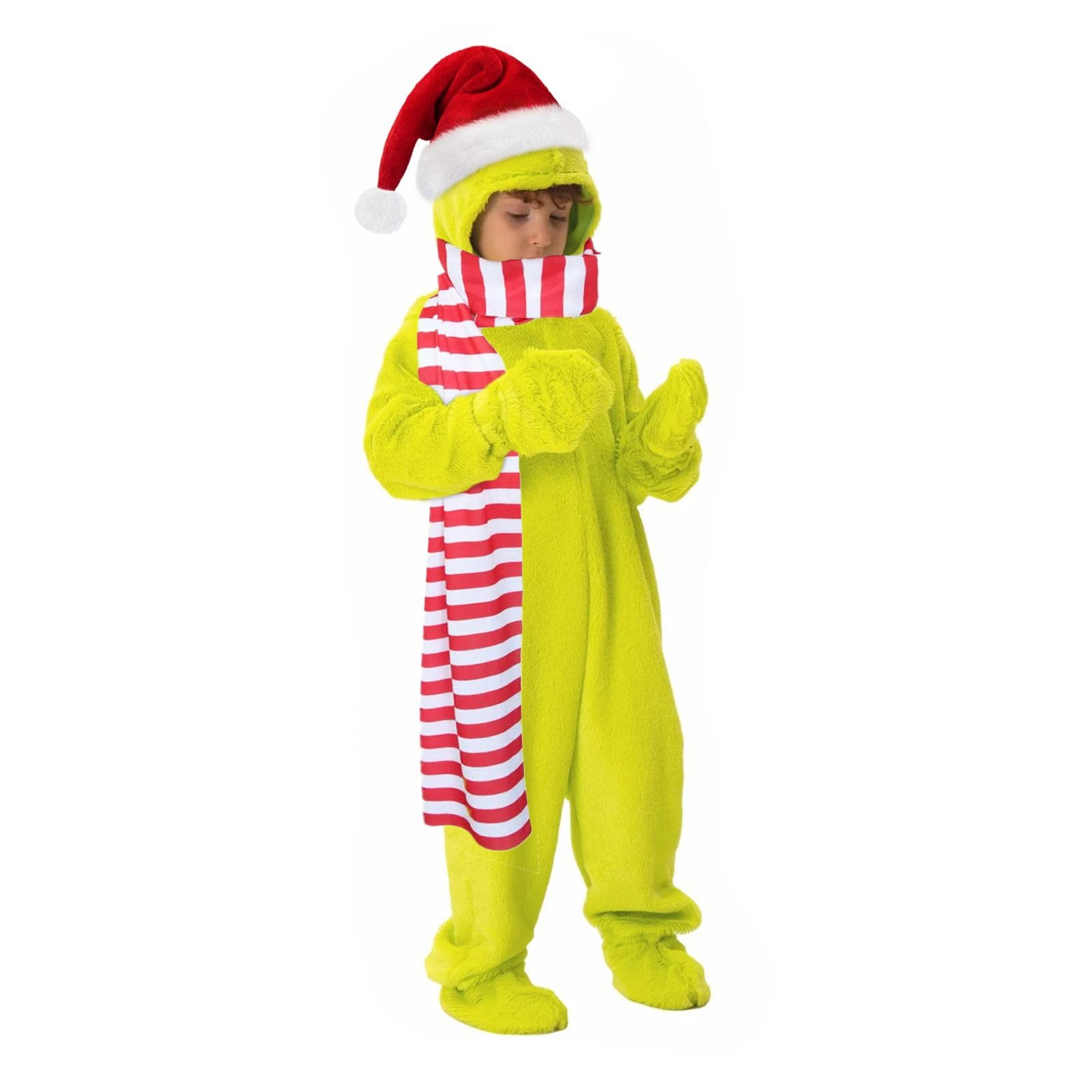 Kids Green Monster Costume Onesie - Green Monster Costume M/120CM/5T6T-image-6e5425b2-72fc-453f-8442-da83d2da2d65-111006