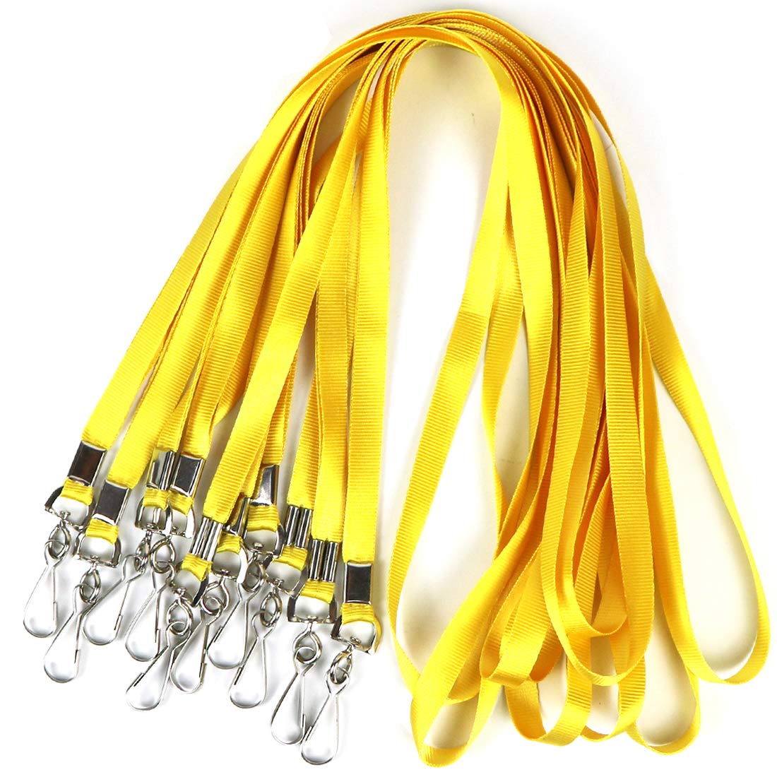 Flat Lanyards for ID Badges 100 Pack - Black-image-53f390e9-4fcd-46c2-bcaa-b78c4e13044f-112488
