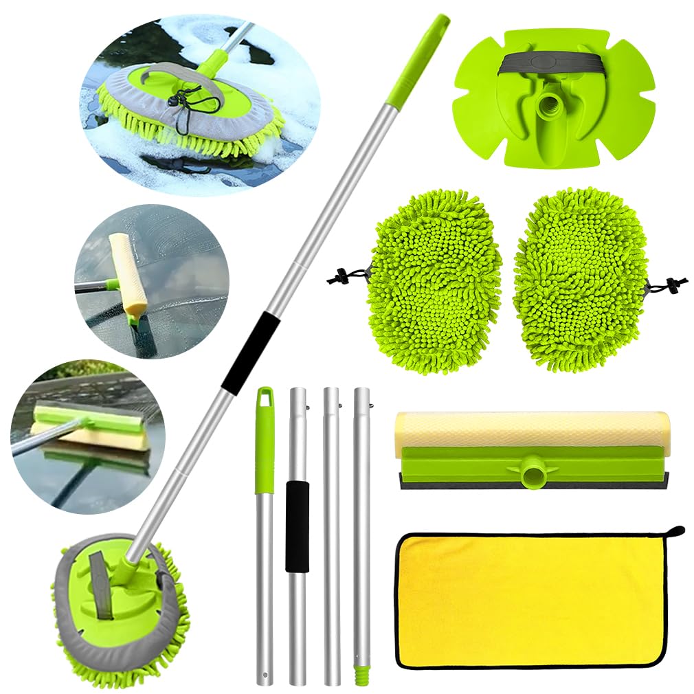3 in 1 Car Wash Brush with Telescopic Handle & Microfiber Mop Heads - Perfect for Cars, RVs & Boats-image-2f0fb954-22fc-49a8-abb4-ea7c8a2ec85a-59469