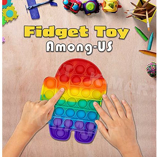UK-STOCK Push Pop Up Fidget Toy, Fidget Toys Set For Kids &Amp