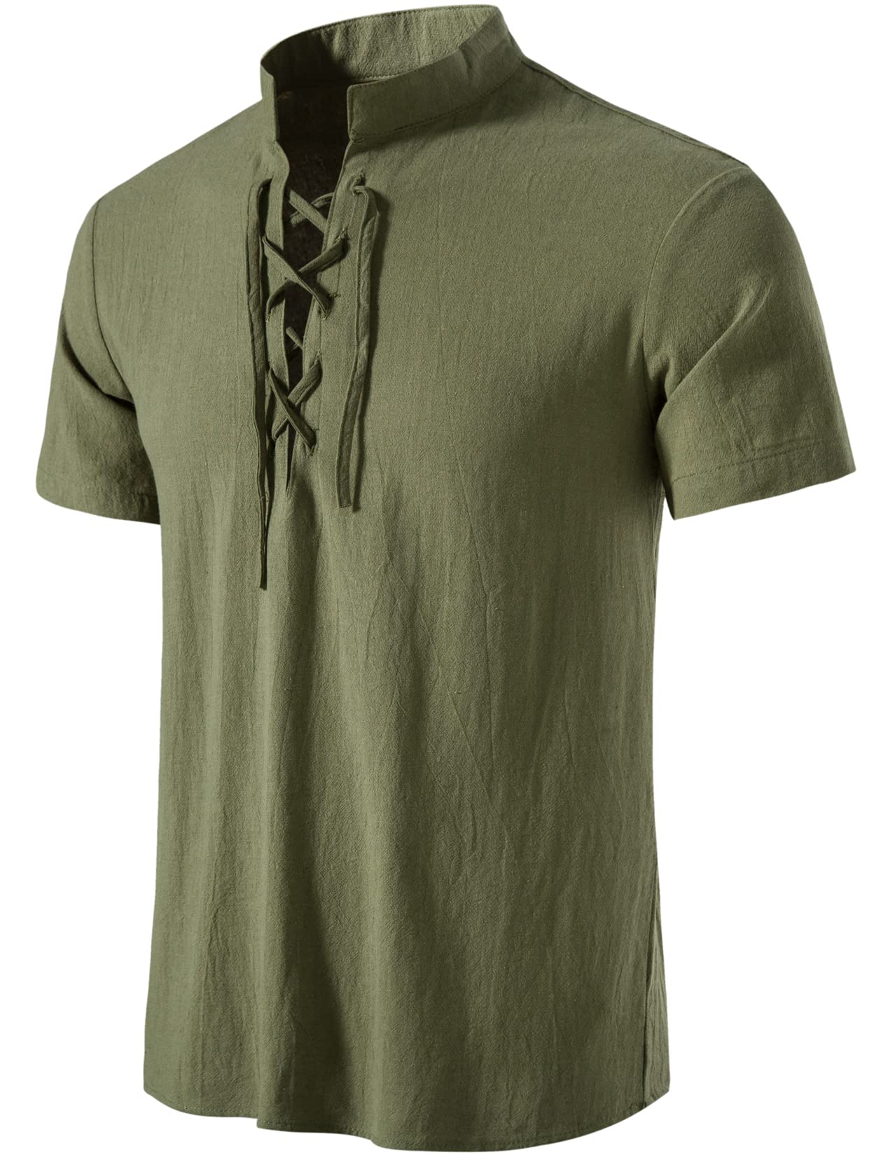 Men's Retro Medieval Costume Shirt - Army Green M-image-47d85471-53c3-4568-aba4-0000d6764427-90300