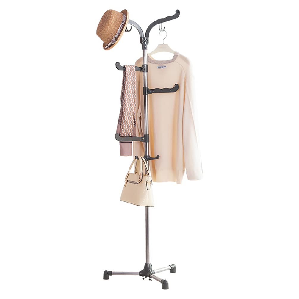 Freestanding Coat Stand 6 Hooks - Grey DQ0775-1-image-1b53559d-079d-43b1-9e43-8af36018a4f6-114220