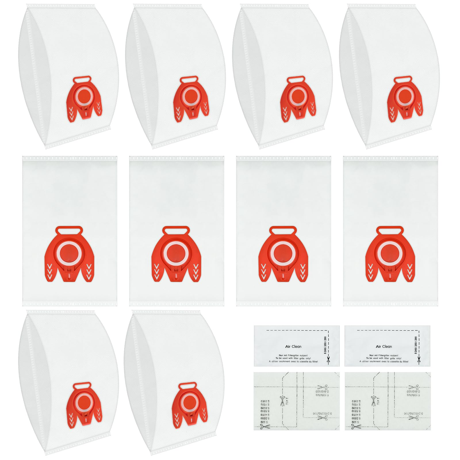 Vacuum Cleaner Bags for Miele FJM - White With Red Accent-image-f6cf687f-6d38-4a9a-af83-d66485f9567f-109197