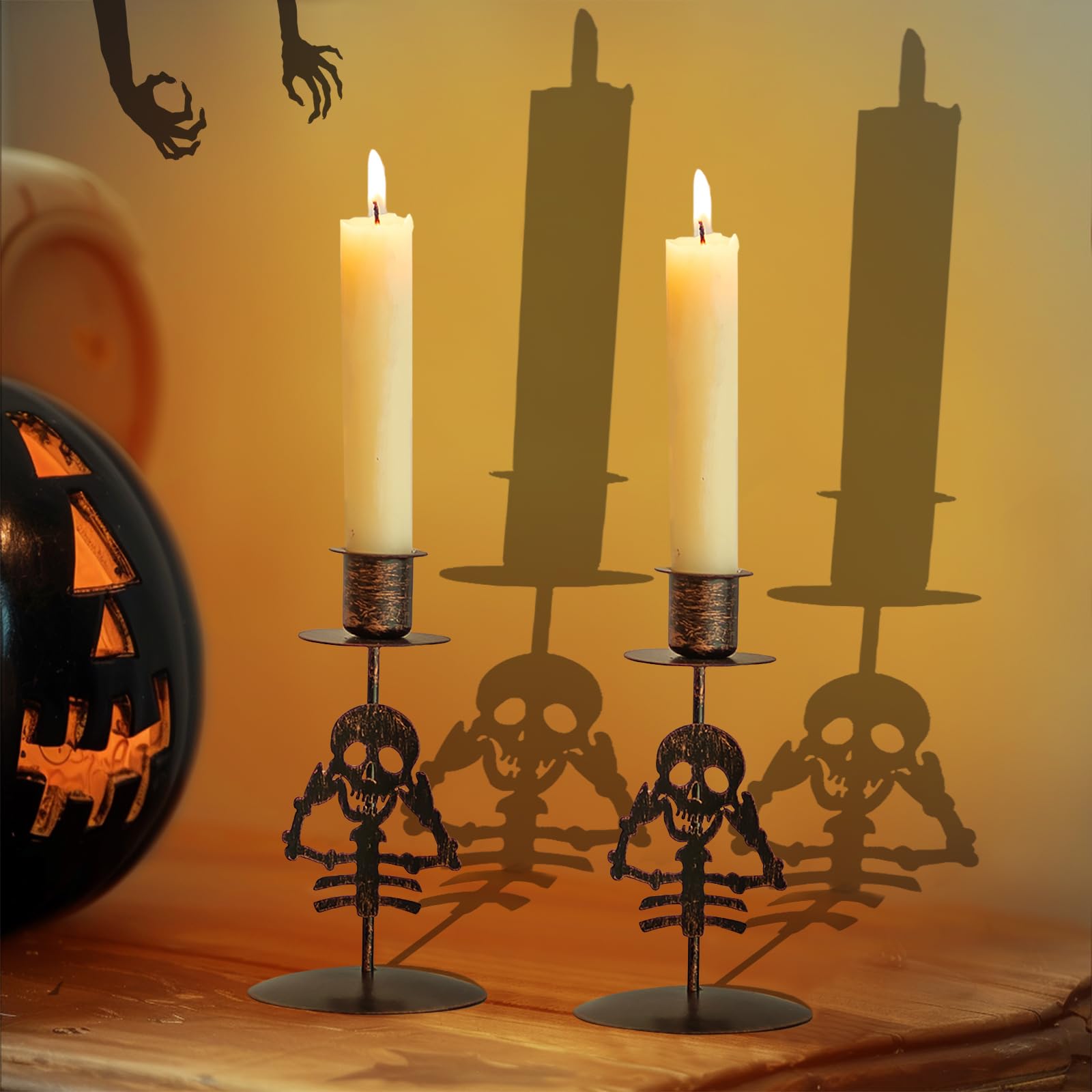 初期 undercover skull candle stand Amazon.com: Skull Candle Holder - Gothic Tabletop Cranium Skeleton