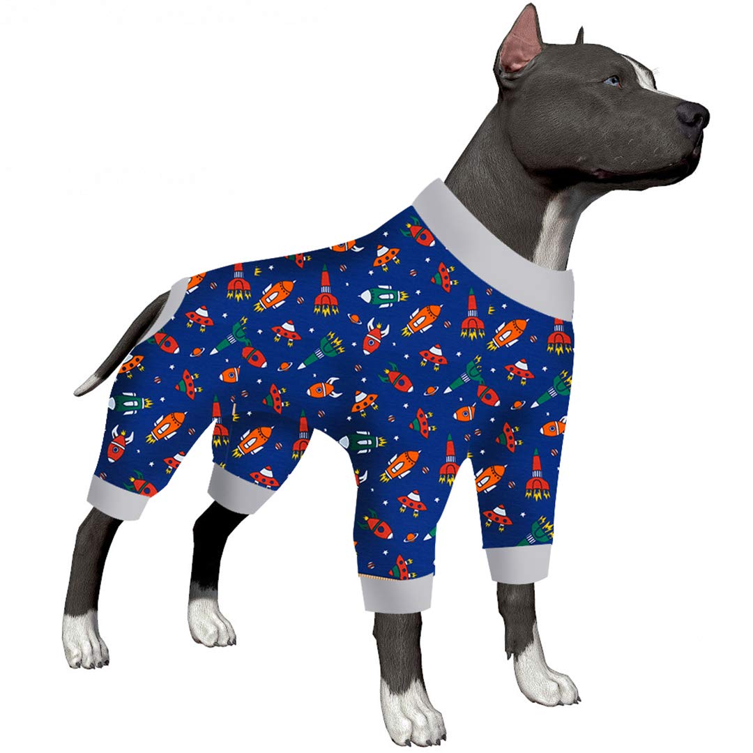 Large Dog Pajamas Cotton Onesie - Navy Blue XL-image-832e7170-ba1f-471f-9f5d-17e04584e769-114523