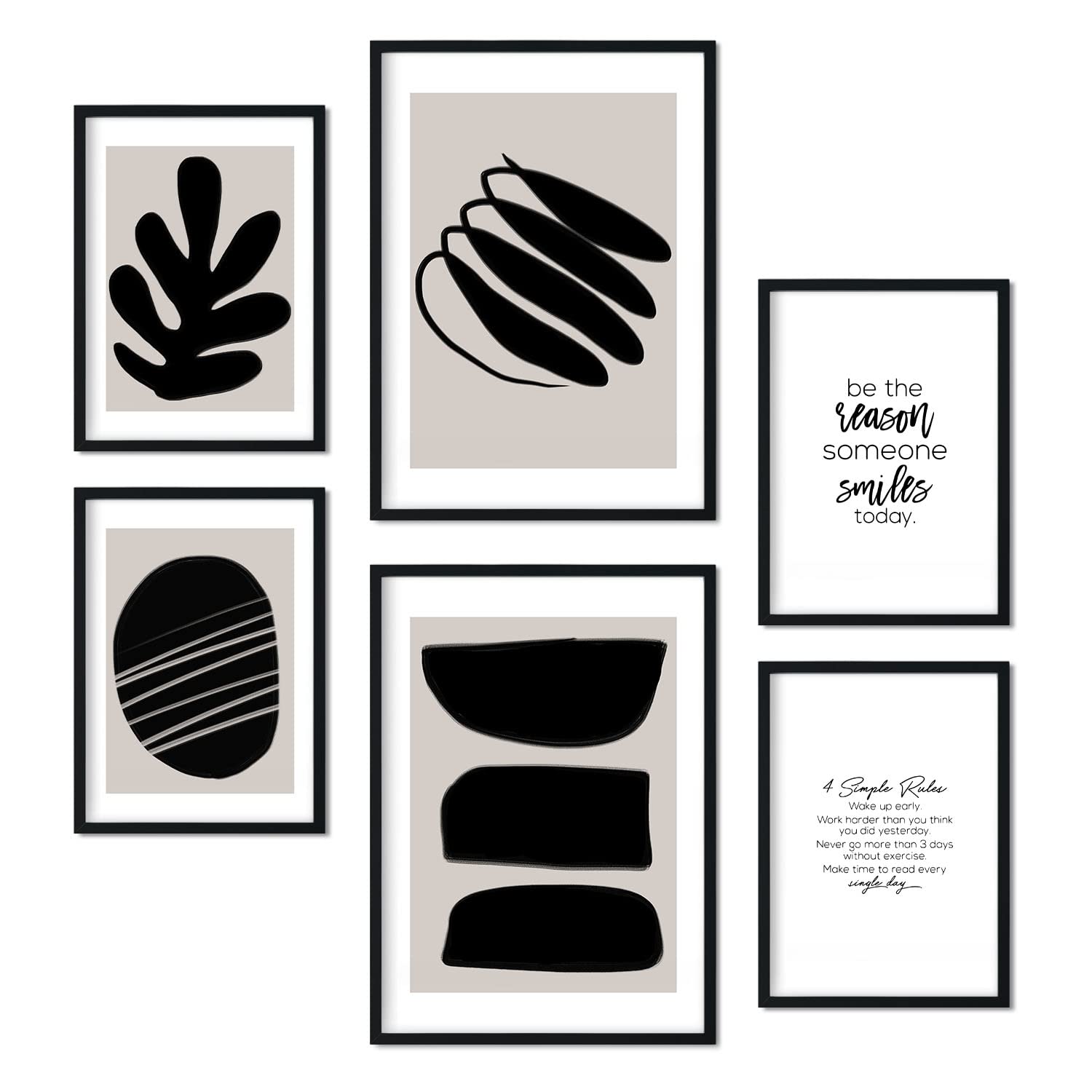 Set of 6 Wall Art Prints - Black and White Unframed-image-1cc8b977-c38e-42d9-bc81-51e5d6e1b6d4-112512