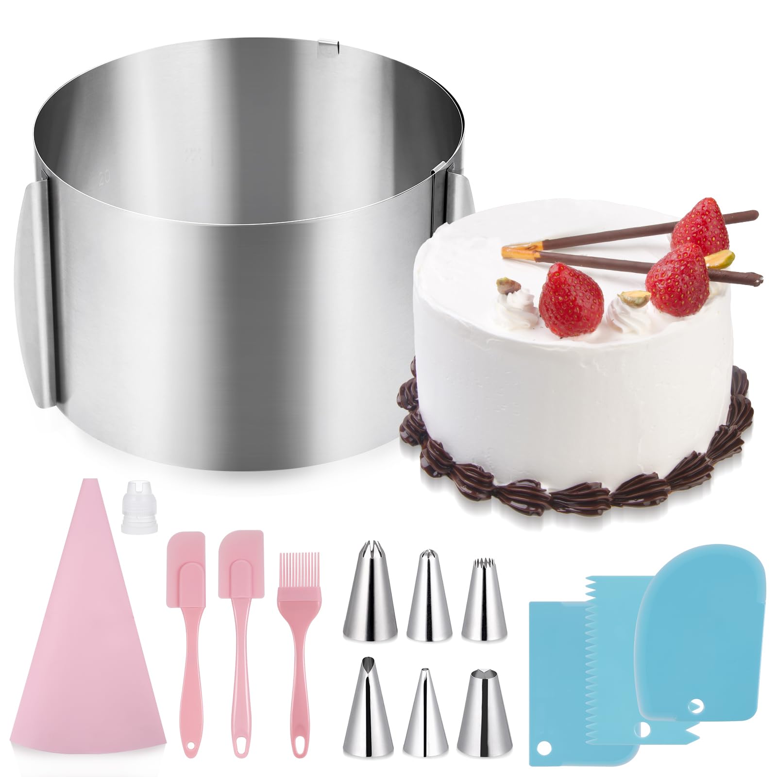 Frost Form Cake Kit - Adjustable 6-12 Inch Stainless Steel Mousse Ring & Baking Tools-image-870fc6d2-4099-4c04-bc07-1ddf8e935a1b-54897