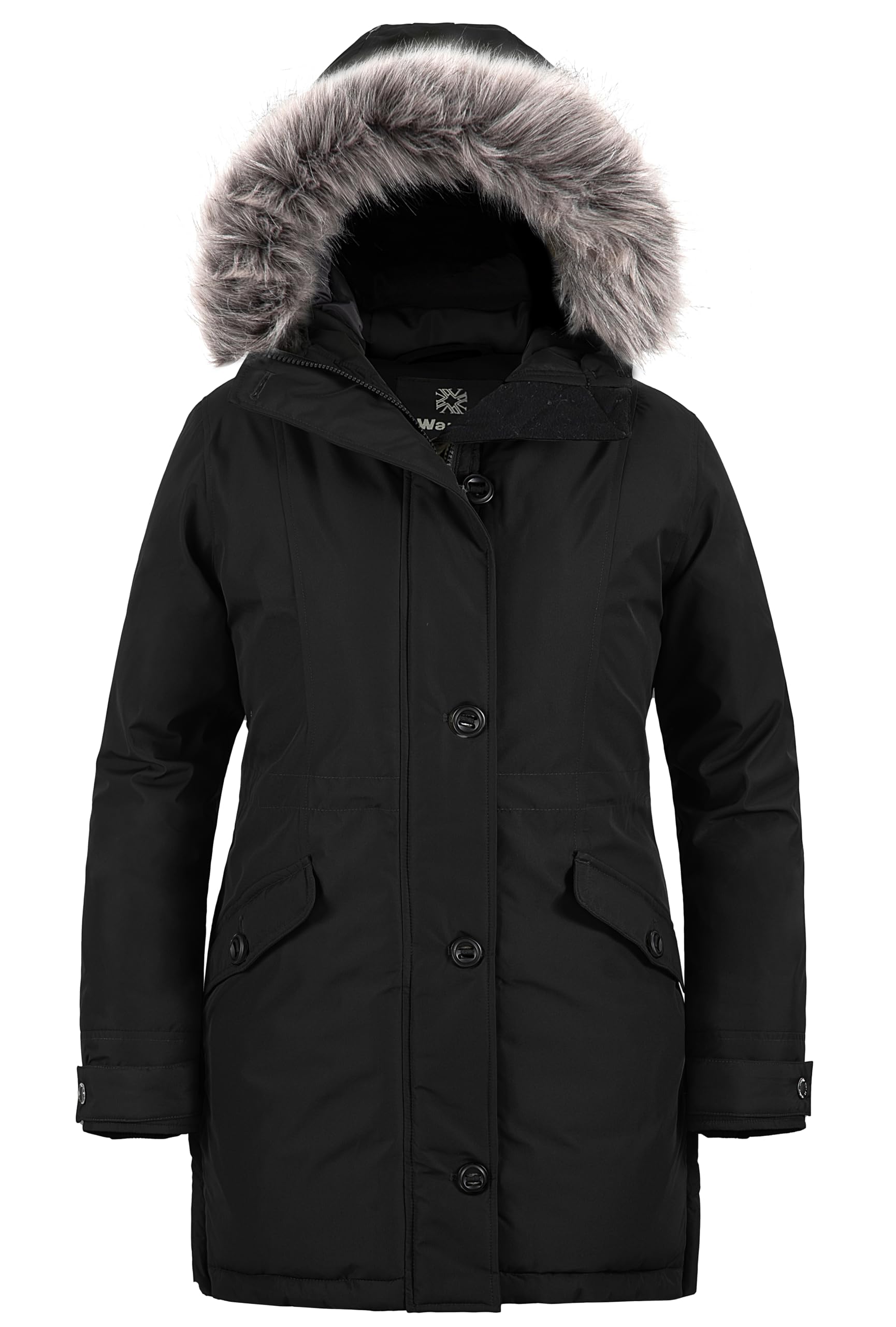 Women's Plus Size Winter Coat - Waterproof, Thicken Parka with Fur Hood, Black 4X-image-5cda71ae-87e1-46d8-bfb3-5024bf6bccd0-68614