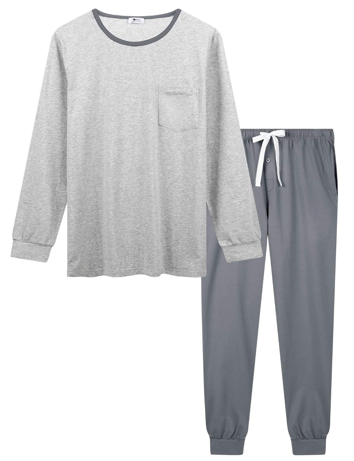 Men's Cotton Pyjama Set - Dark Grey XL-image-45208928-71b6-4674-9d04-7b3990d2ca5c-102670