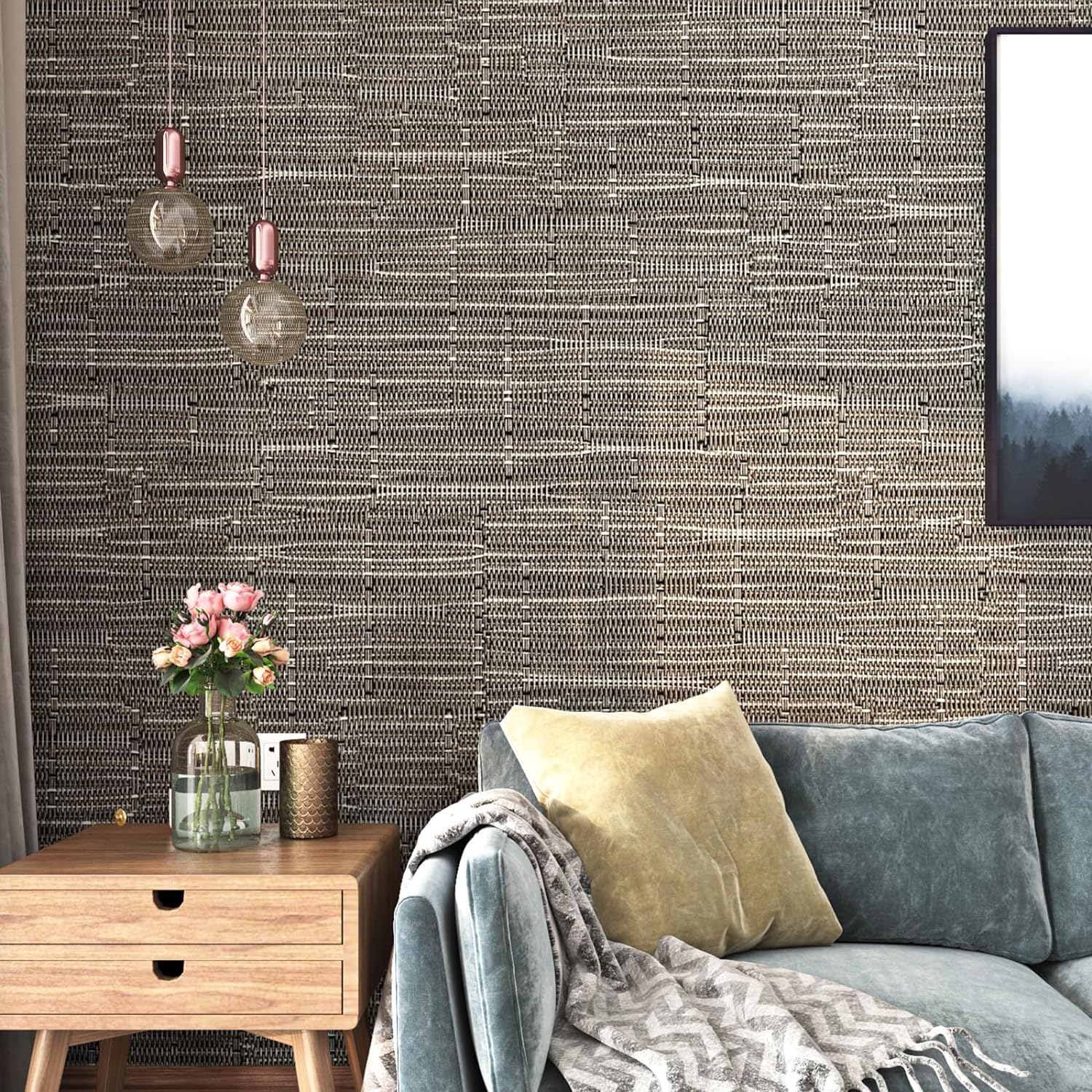 Peel & Stick Wallpaper - 40cm x 6m Taupe Brown