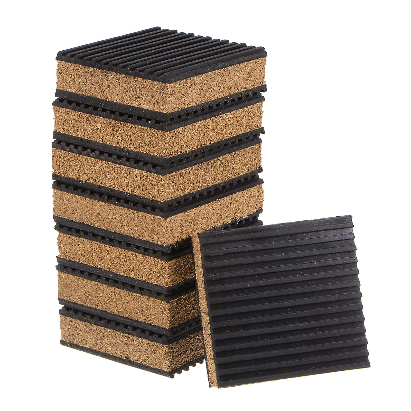 sourcing map Rubber Anti Vibration Pads Isolation 8pcs 3" x 3" x 7/8"-image-6e657257-88ef-48da-8de8-04eace550a00-62044