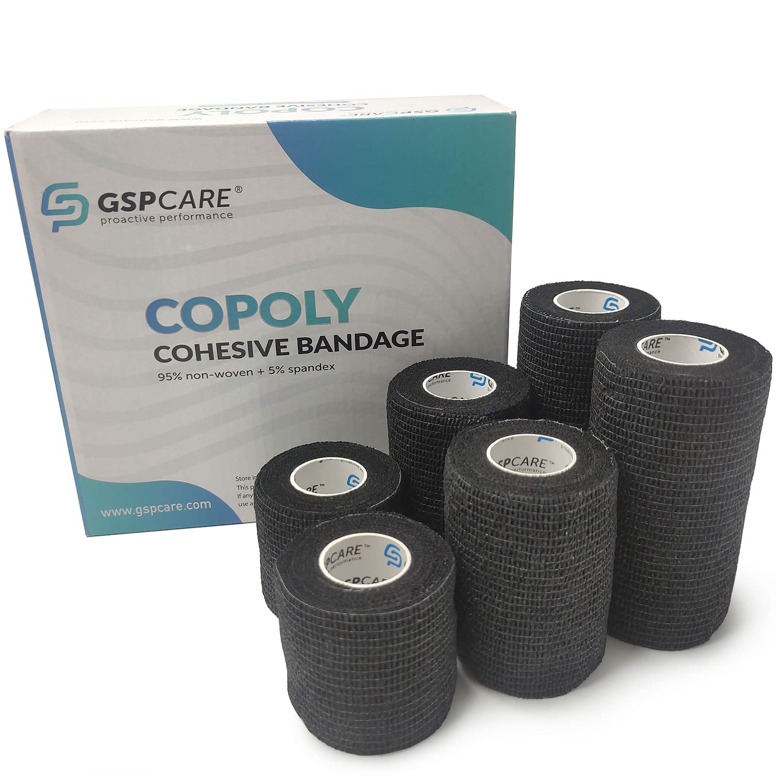 Self-Adherent Elastic Cohesive Bandage for Humans and Pets - Vet Wrap for Wrist, Ankle, Knee Support (2" 3" 4")-image-4af327c0-9045-449d-a119-551b50b1f208-67274