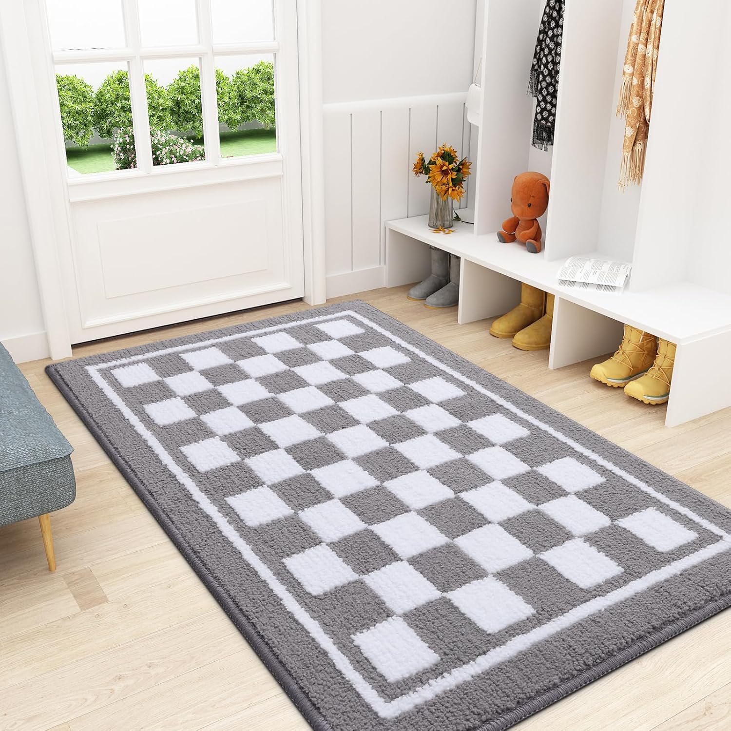 Super Absorbent Indoor Door Mat - Grey 80 x 120 cm-image-4f7292eb-9302-461f-8ae5-46a6b379d375-122497
