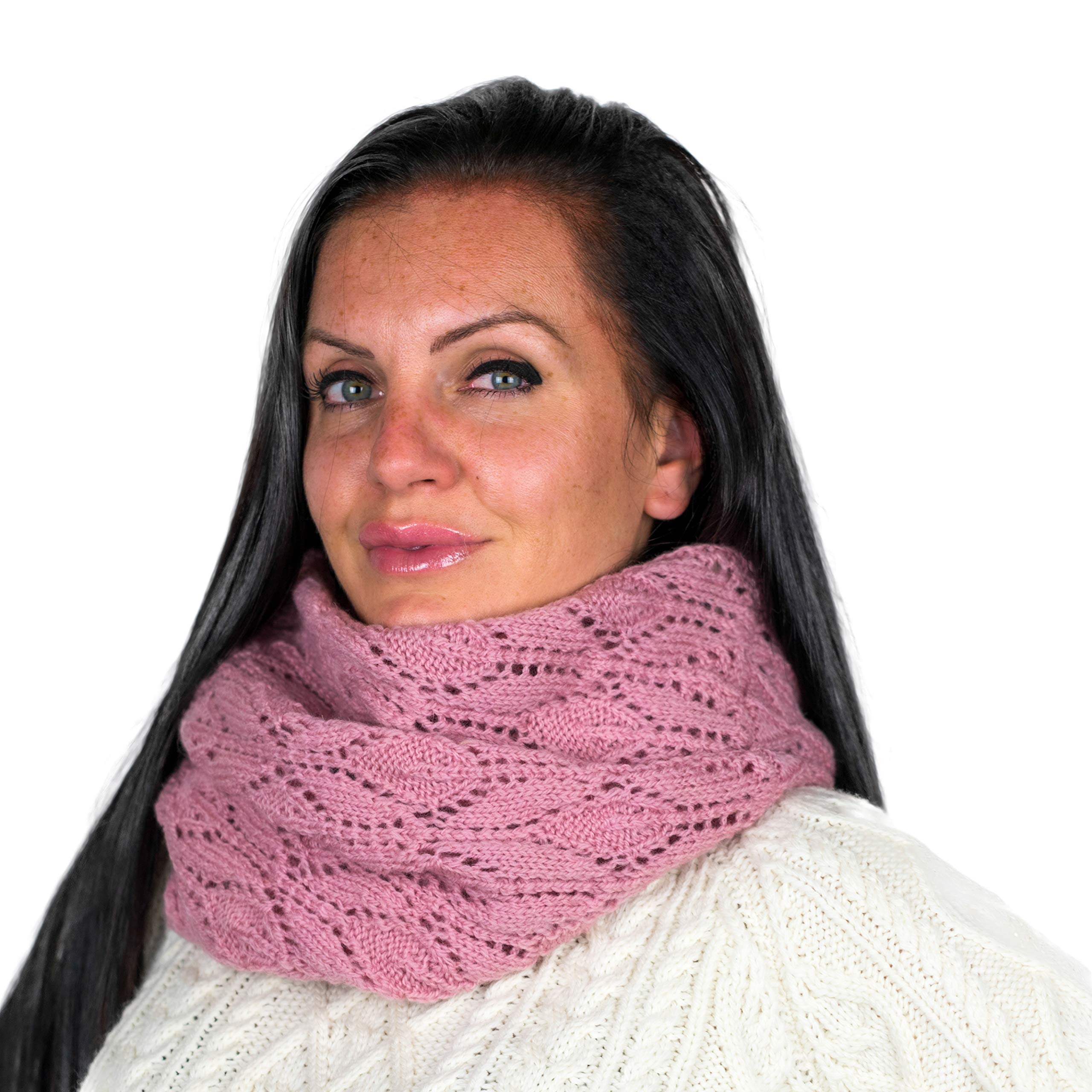 Merino Wool Loop Scarf - Rose Ash One Size-image-0ed6deca-8228-4404-a0cb-29152c4be081-109868