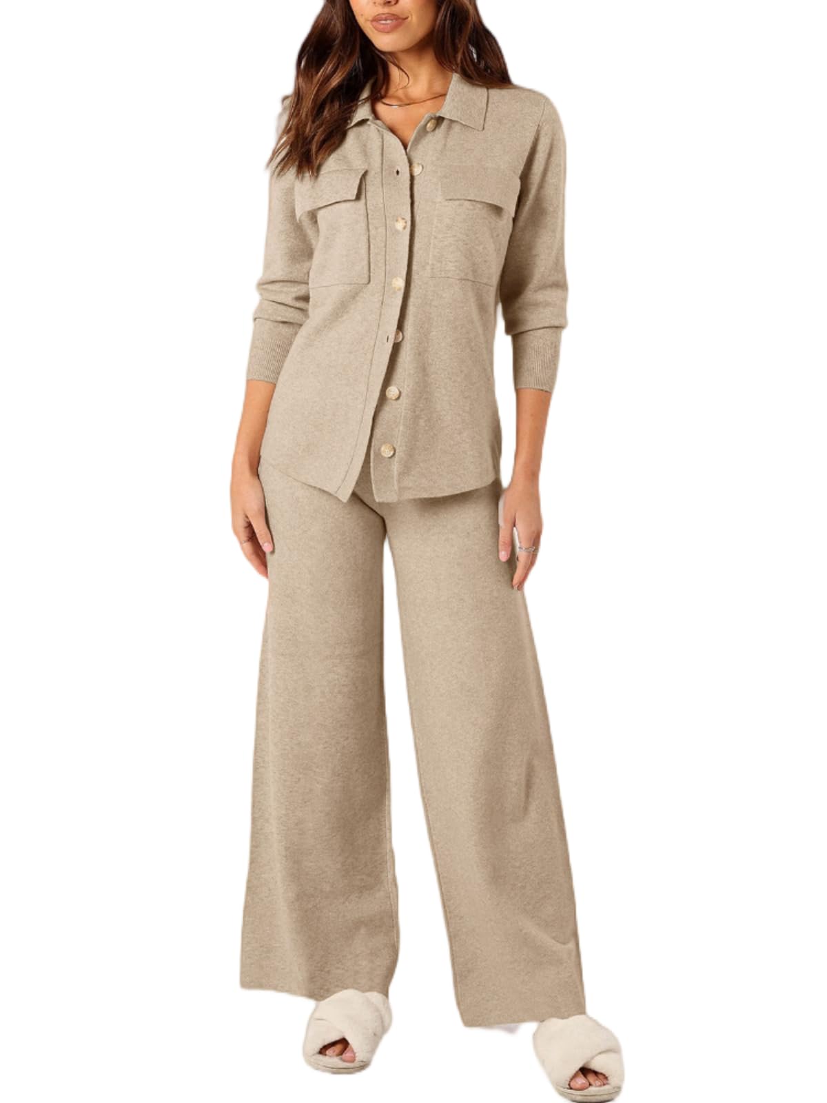 Women's Lounge Tracksuit Set - Beige S-image-70532192-0fcf-4793-9dcd-f7757f43d786-88962