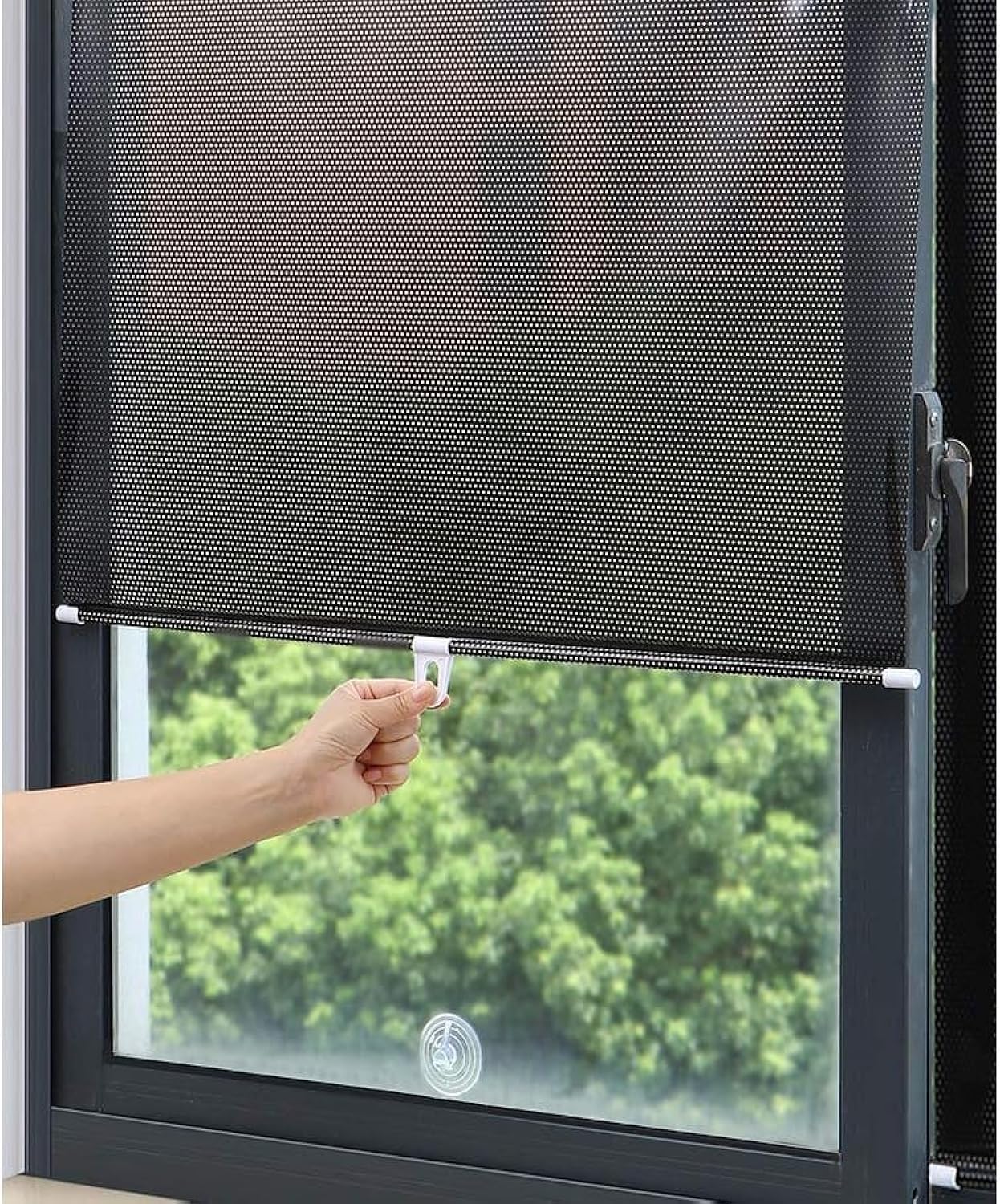 Suction Cup Roller Blind 2 Pack - Black Mesh Dot 68x125cm-image-996b84b7-5db5-433d-a91f-da7e418a75b9-114413