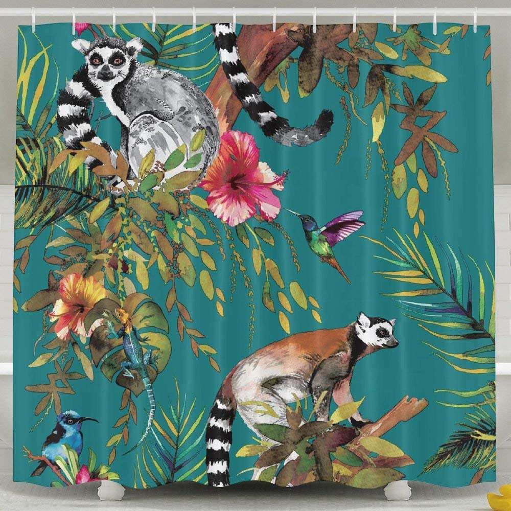 Decams Tropical Jungle Lemur Catta Men/Women,Multicoloured,60X72inch-image-b2303228-c8aa-443e-a88c-5da1a1ce0f2a-20541