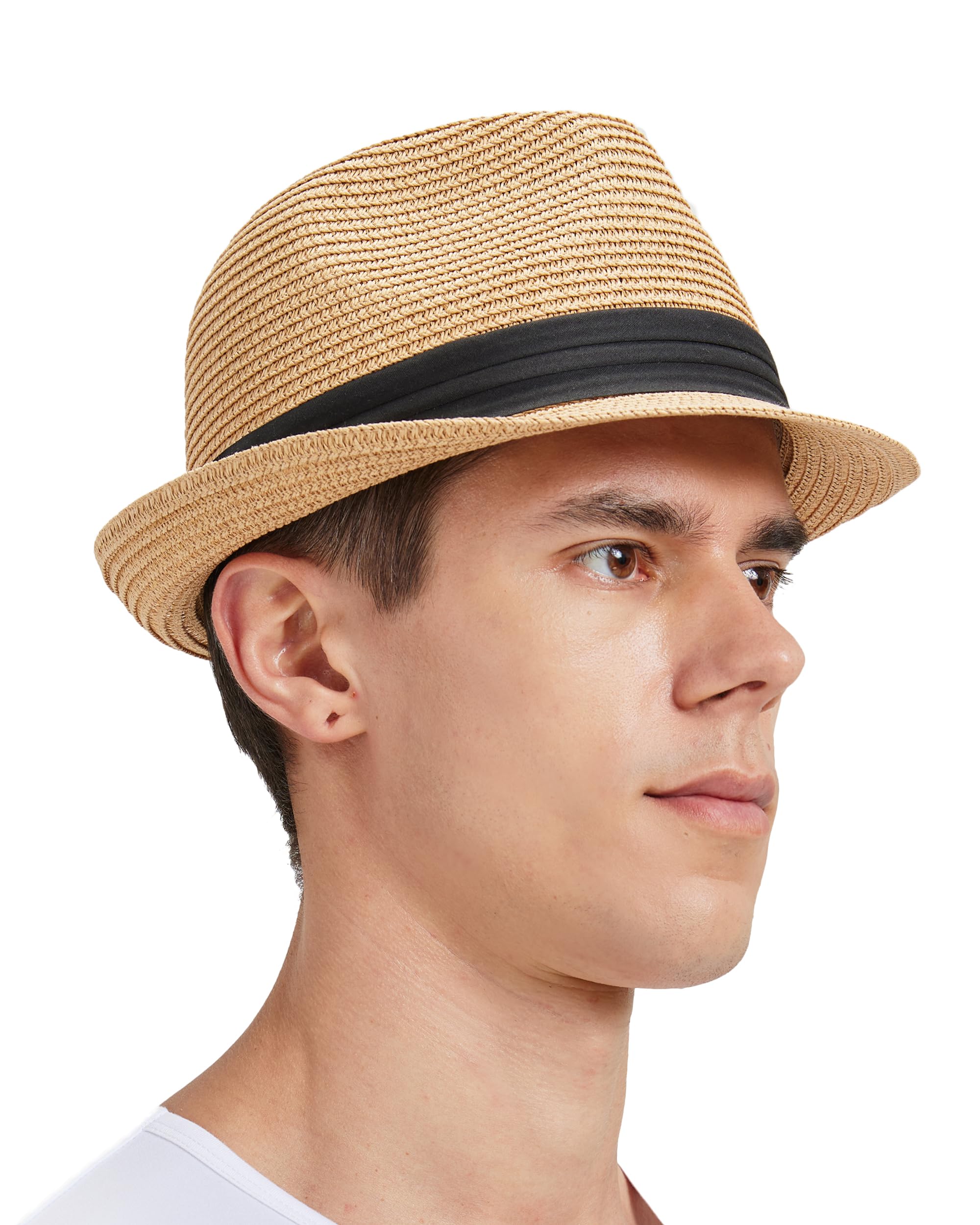 Men's Straw Fedora Hat - Cuban-Khaki L-image-ec8a548c-9956-47b9-a428-1a2781b6ae1f-121562