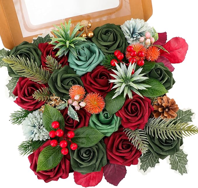 Poinsettia Artificial Christmas Flowers - Red-image-7070f901-1c9b-440a-ab3b-b7f4a30e5f8a-68123