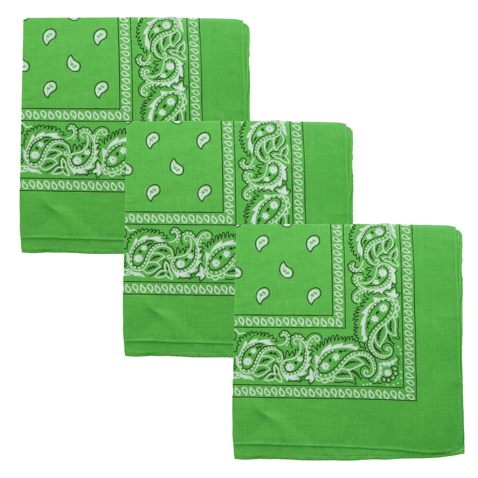 Set of 3 Cotton Bandanas - Apple Green Large-image-929d3981-065b-4bea-97d2-e5089ccef4d2-110376