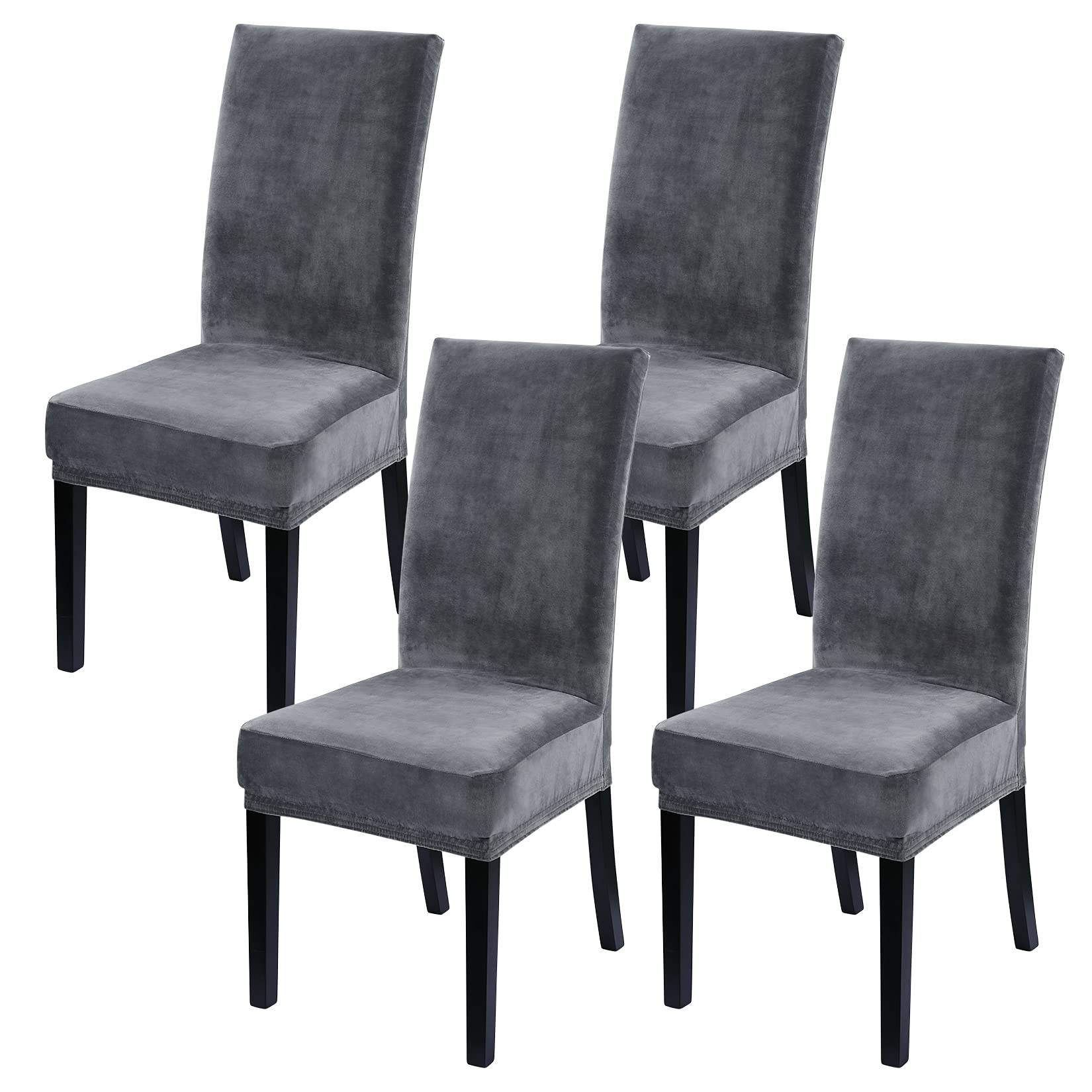 Velvet Dining Chair Covers Set of 6 - Peacock Grey-image-e2518208-4508-45d9-92ac-038591701f0c-86038