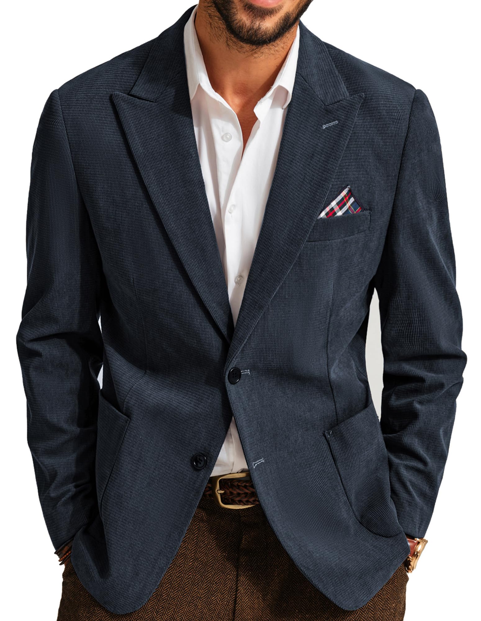 Men's Corduroy Blazer - Dark Blue S-image-97eb03c1-eea3-44b0-b995-137d412e9813-112121